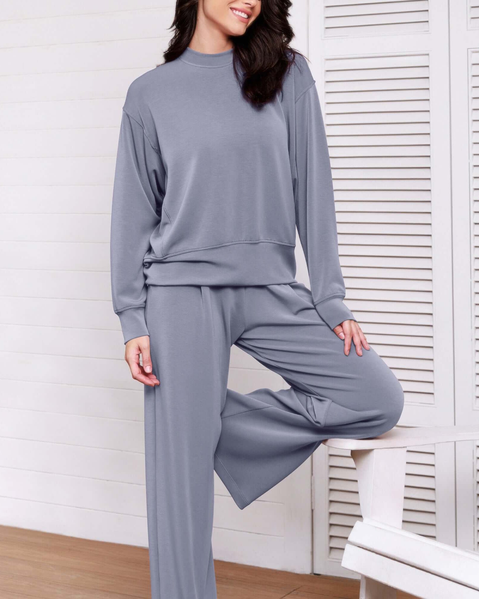 Modal Soft Long Sleeve Oversized Sweatshirts - ododos