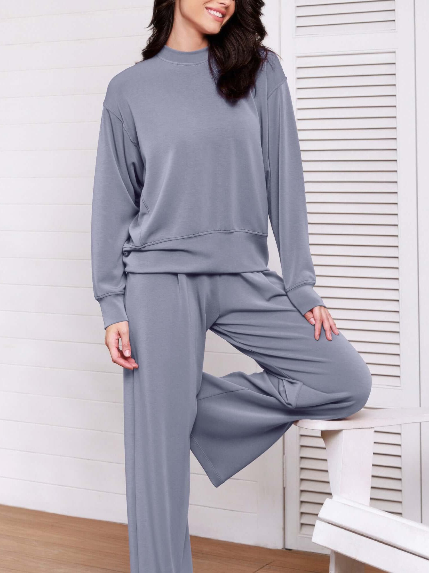 Modal Soft Long Sleeve Oversized Sweatshirts - ododos