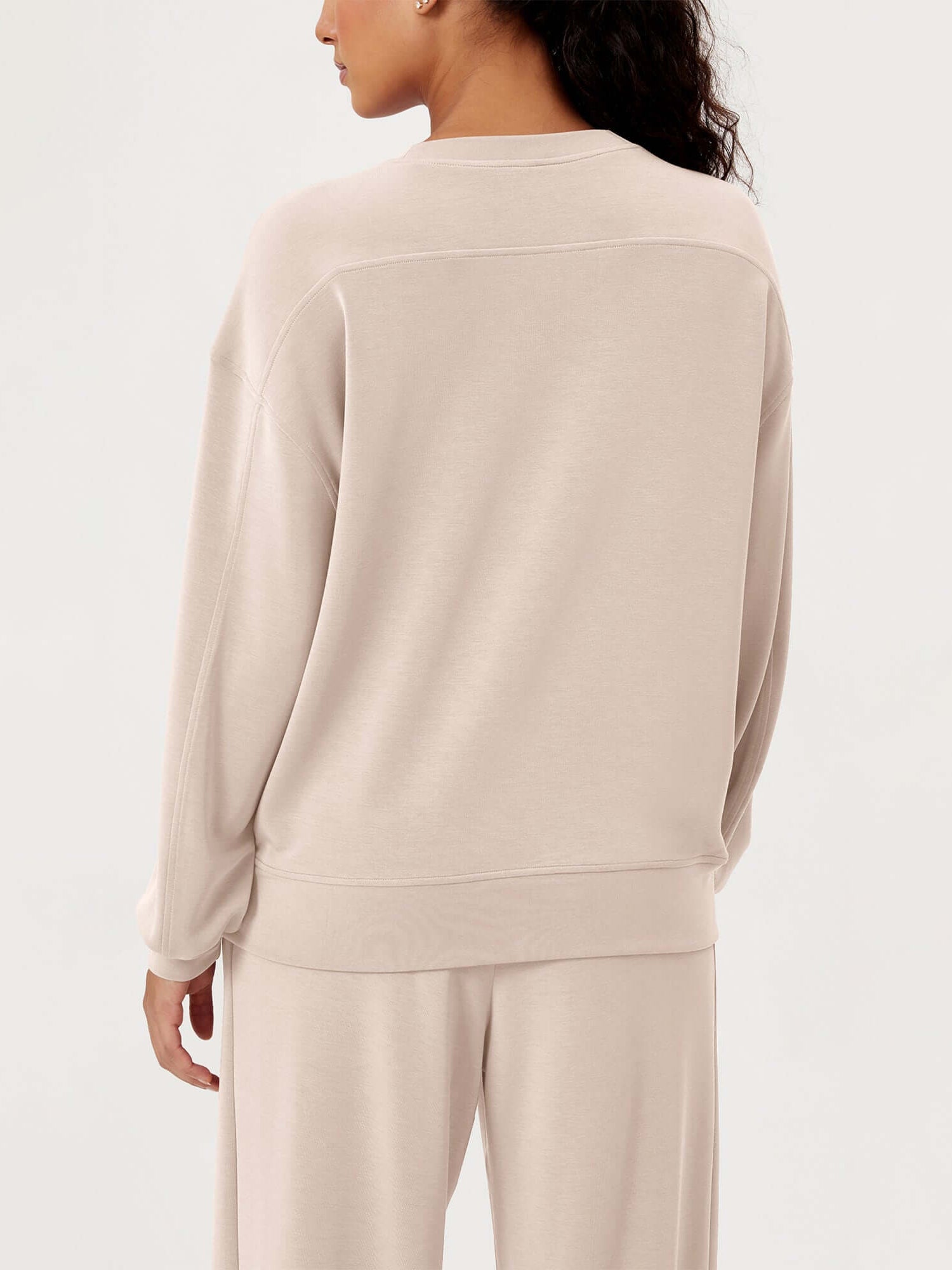 Modal Soft Oversized Crew Neck Sweatshirts - ododos