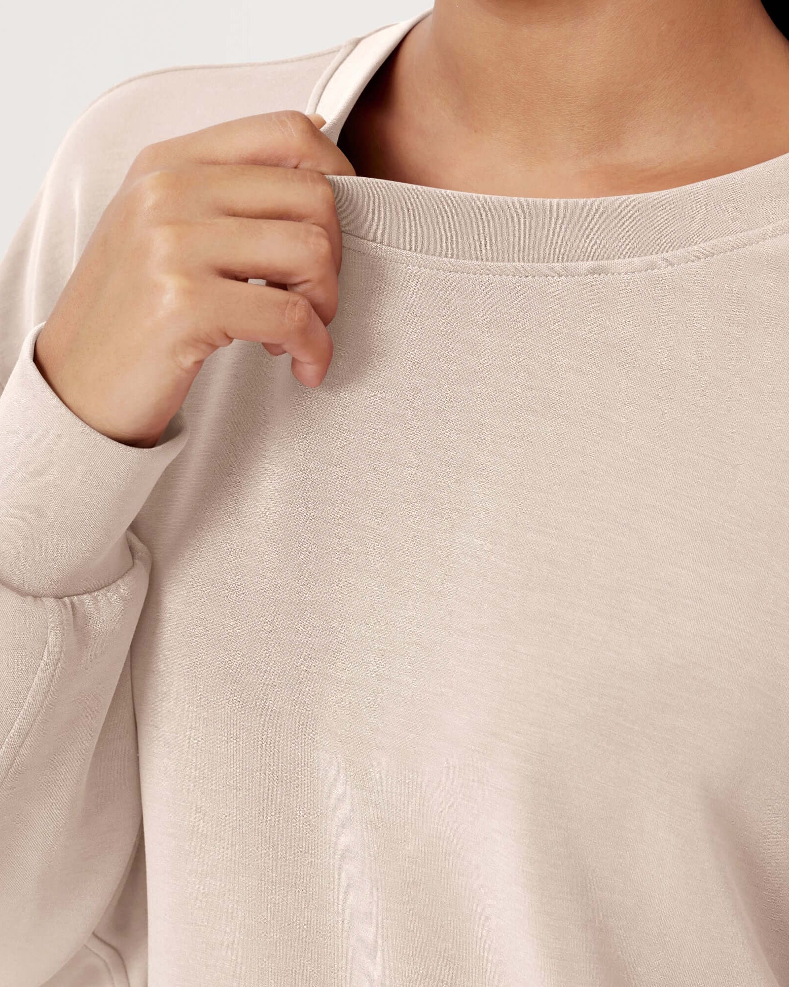 Modal Soft Oversized Crew Neck Sweatshirts - ododos