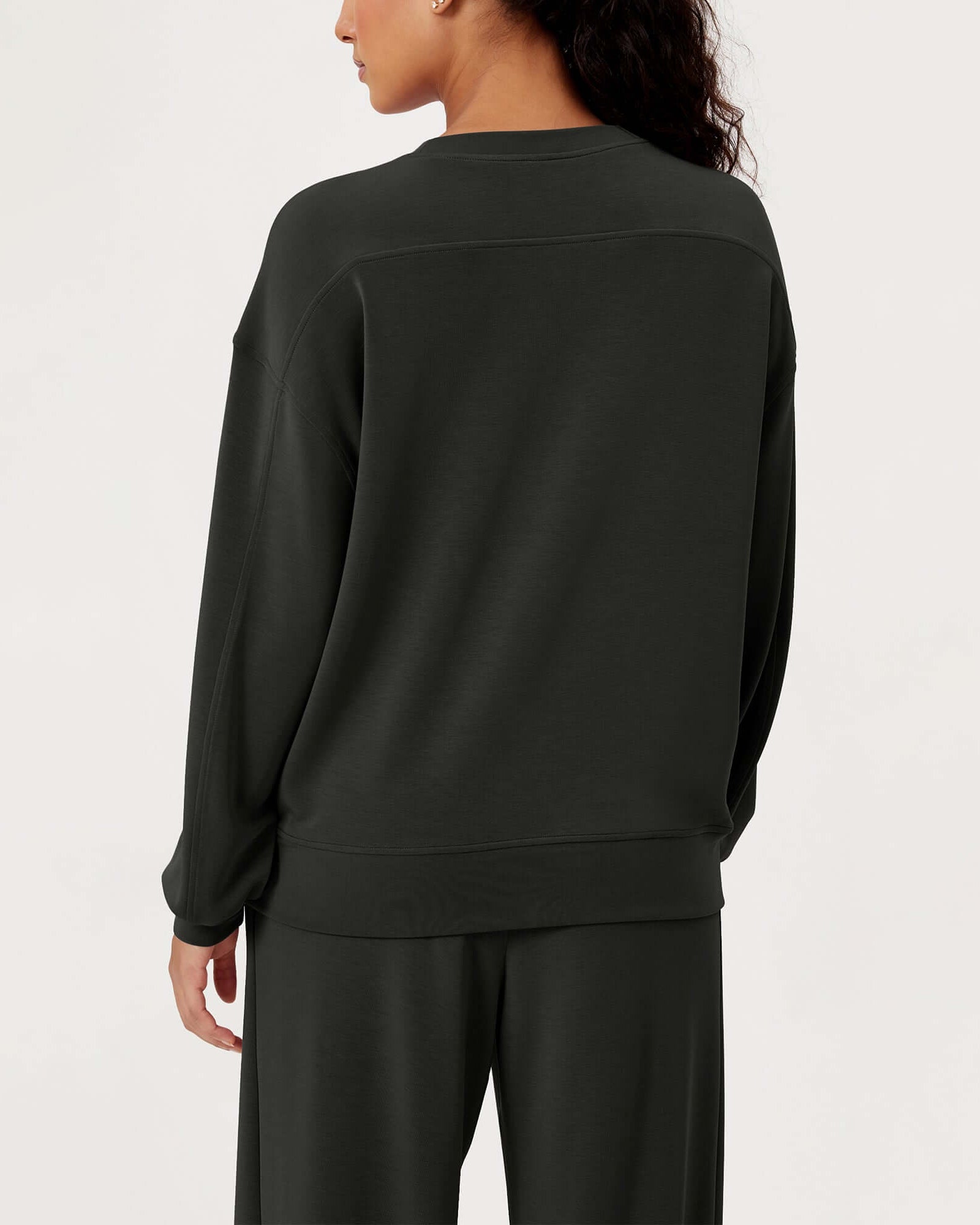 Modal Soft Oversized Crew Neck Sweatshirts - ododos