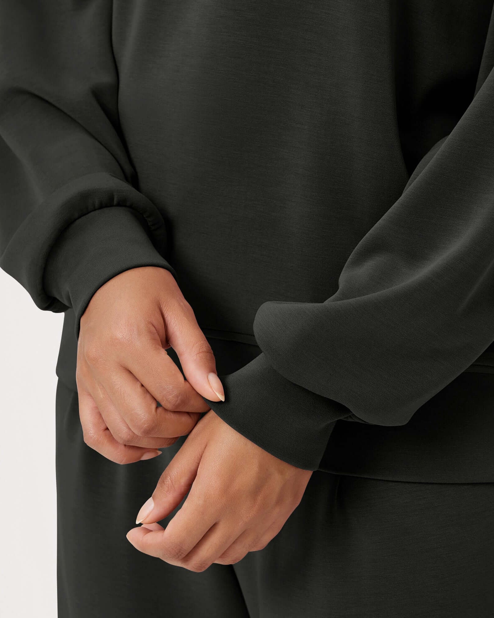 Modal Soft Oversized Crew Neck Sweatshirts - ododos