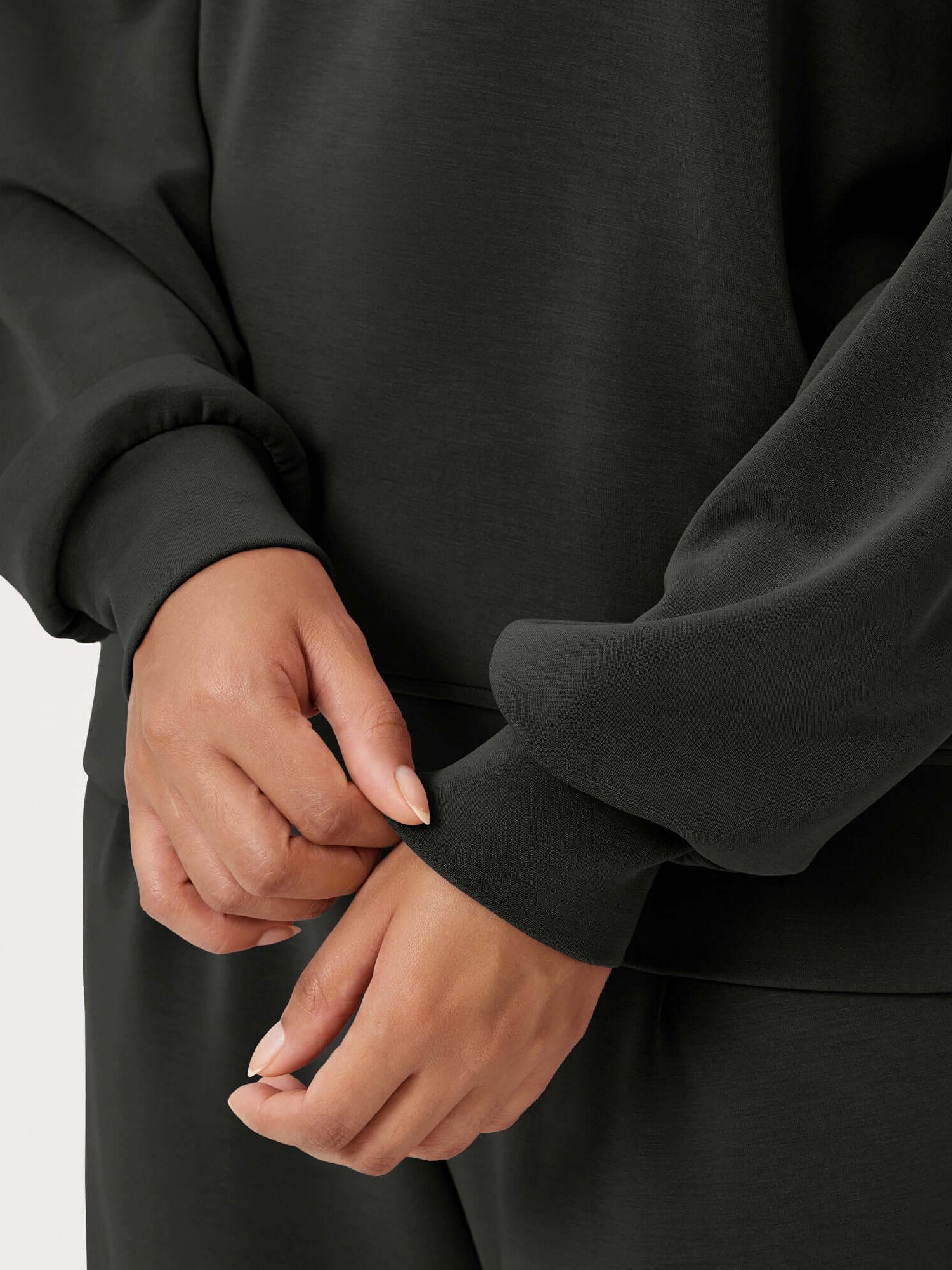 Modal Soft Oversized Crew Neck Sweatshirts - ododos