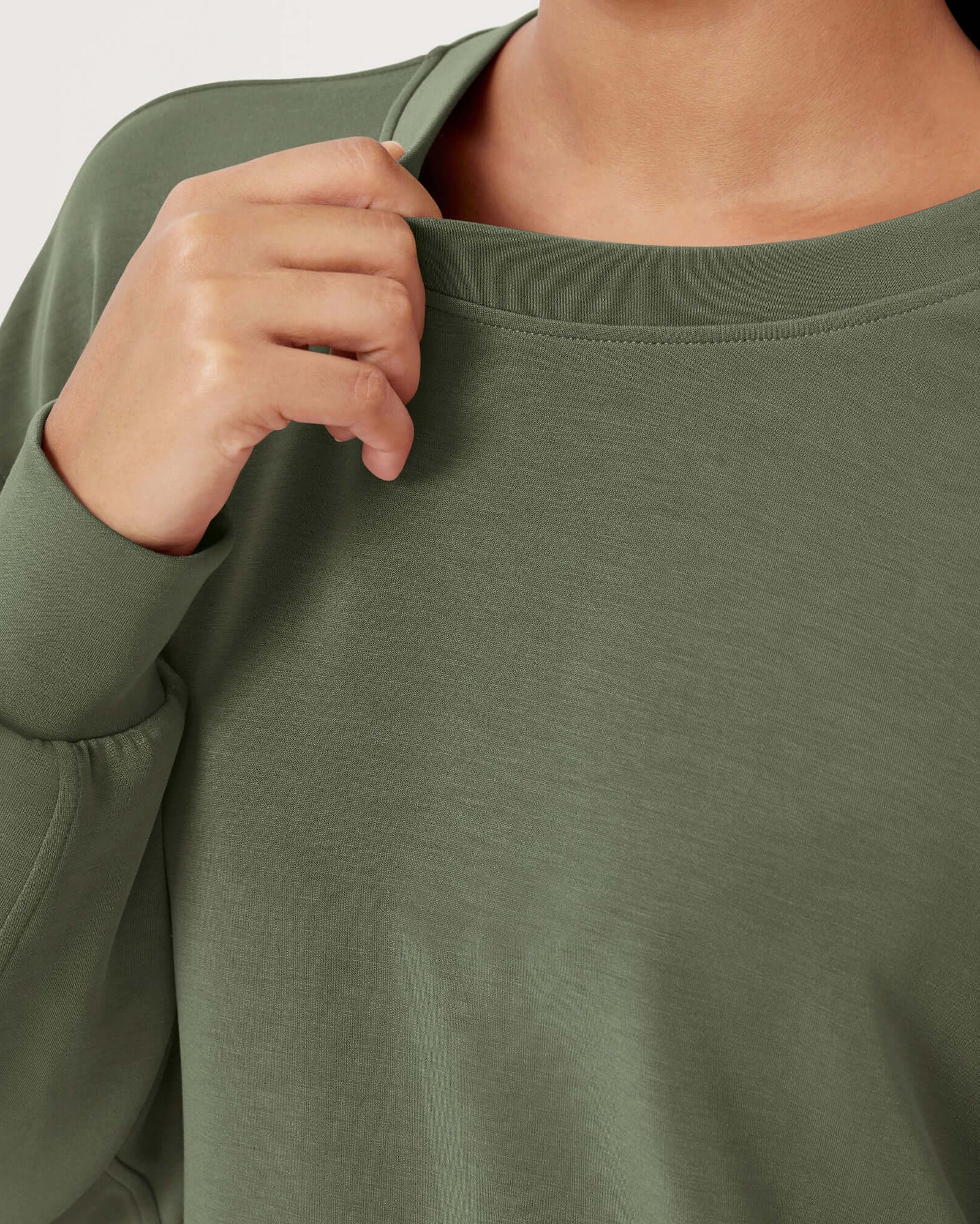 Modal Soft Oversized Crew Neck Sweatshirts - ododos