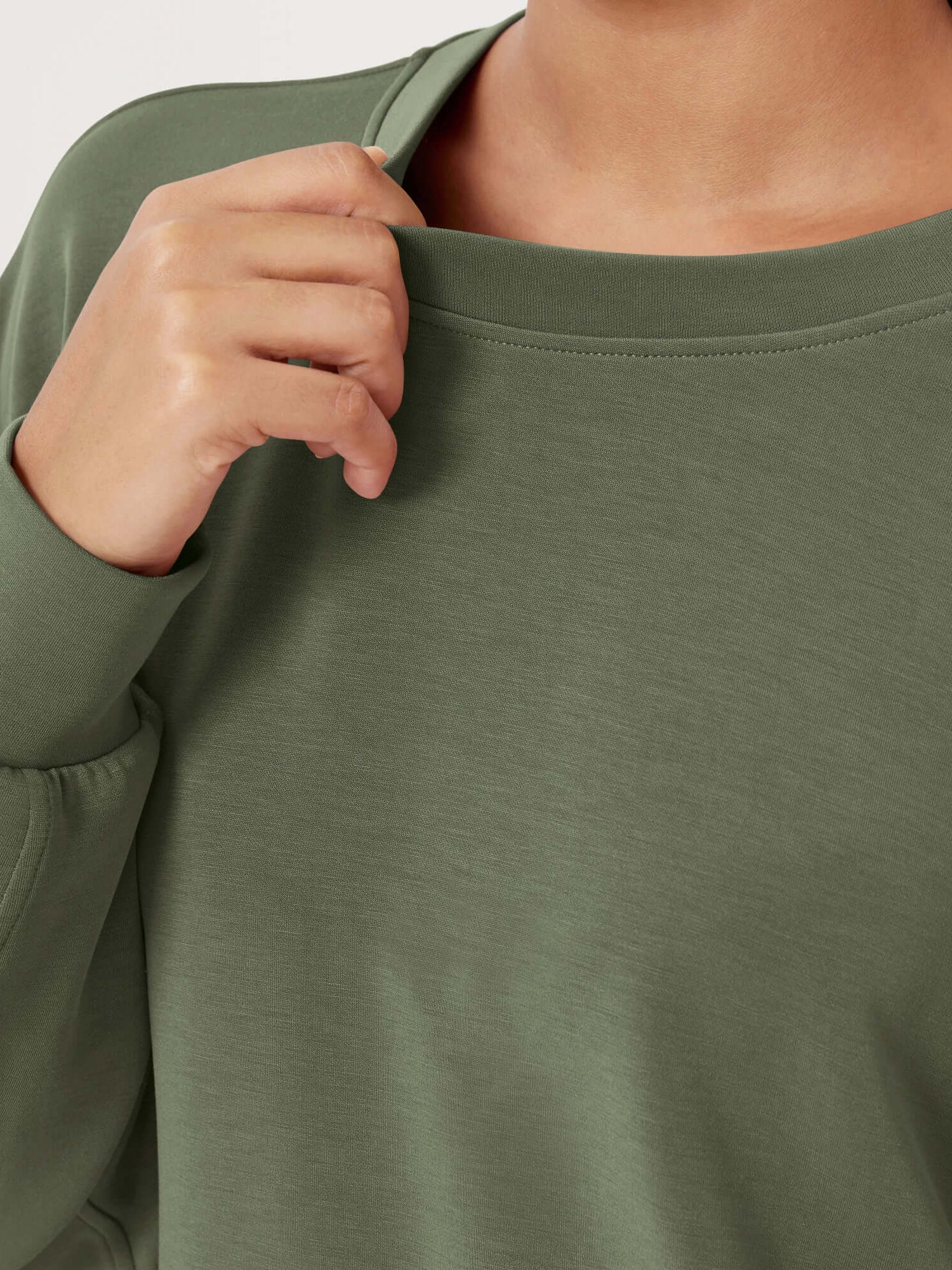 Modal Soft Oversized Crew Neck Sweatshirts - ododos