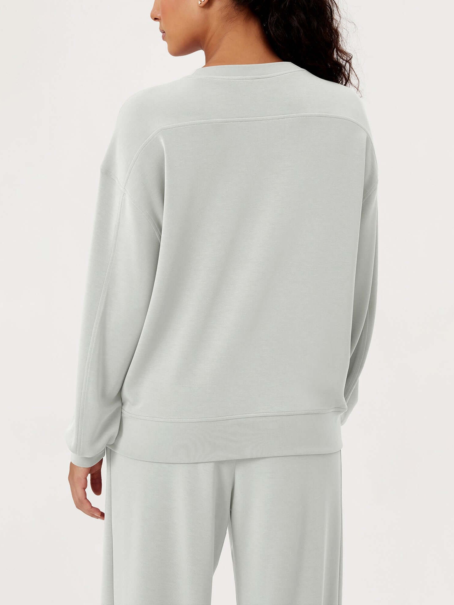 Modal Soft Oversized Crew Neck Sweatshirts - ododos