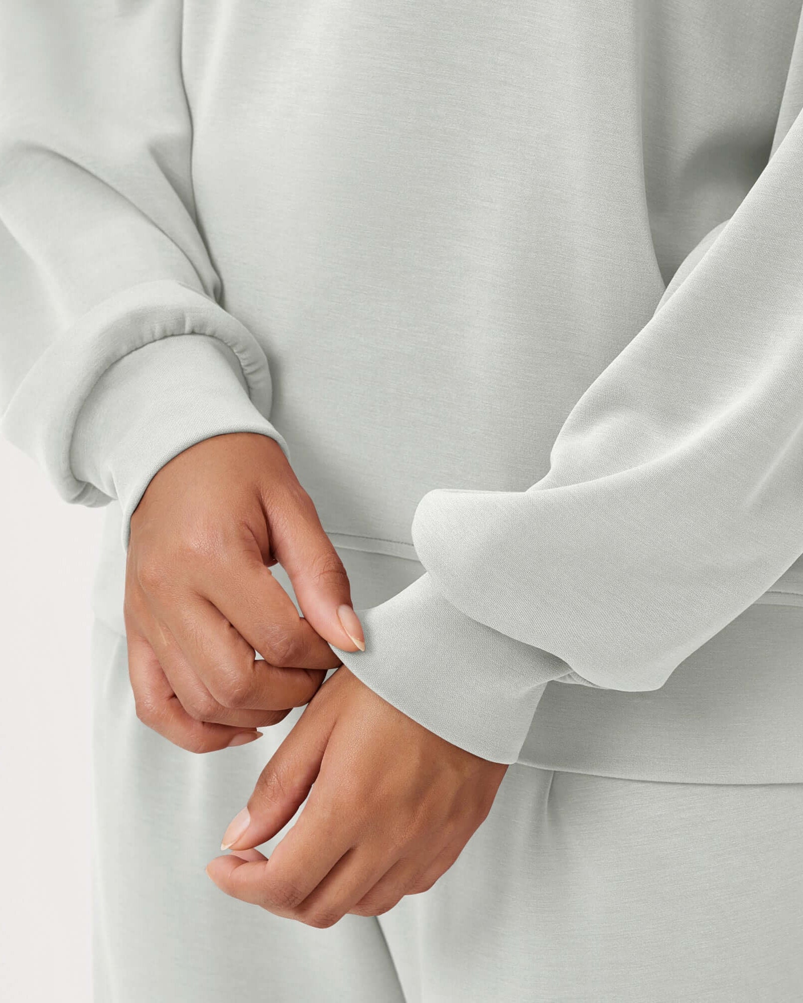 Modal Soft Oversized Crew Neck Sweatshirts - ododos