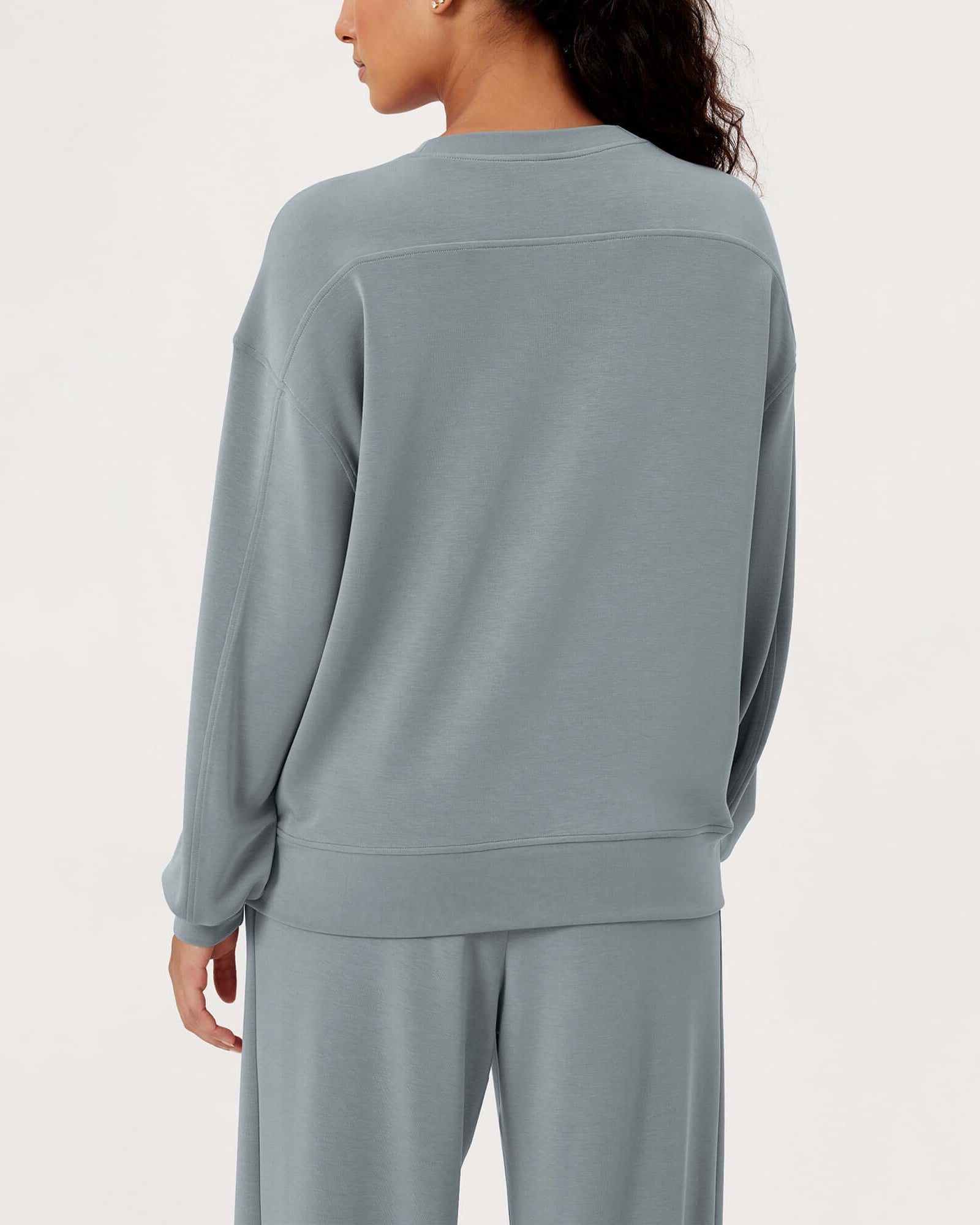 Modal Soft Oversized Crew Neck Sweatshirts - ododos