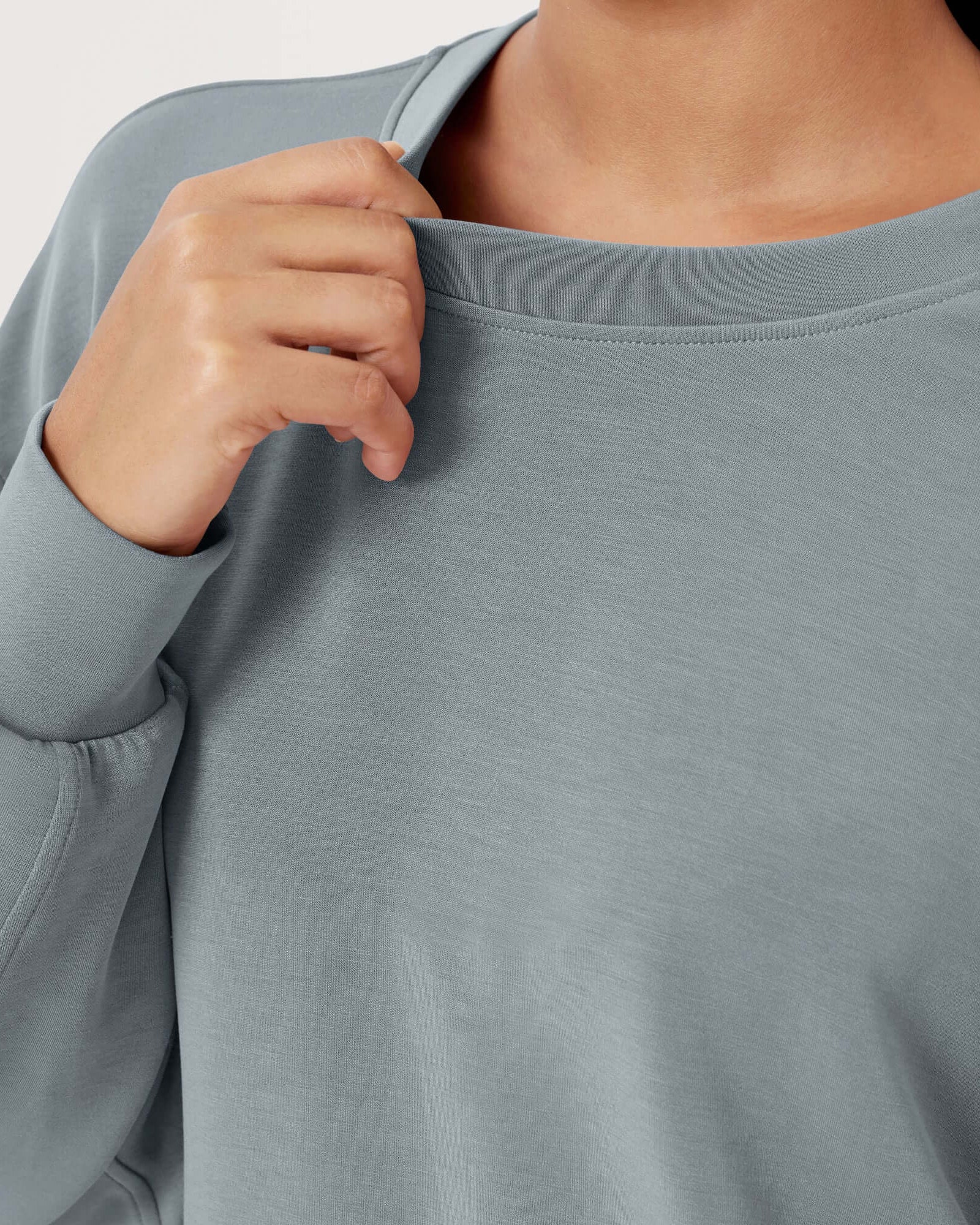 Modal Soft Oversized Crew Neck Sweatshirts - ododos