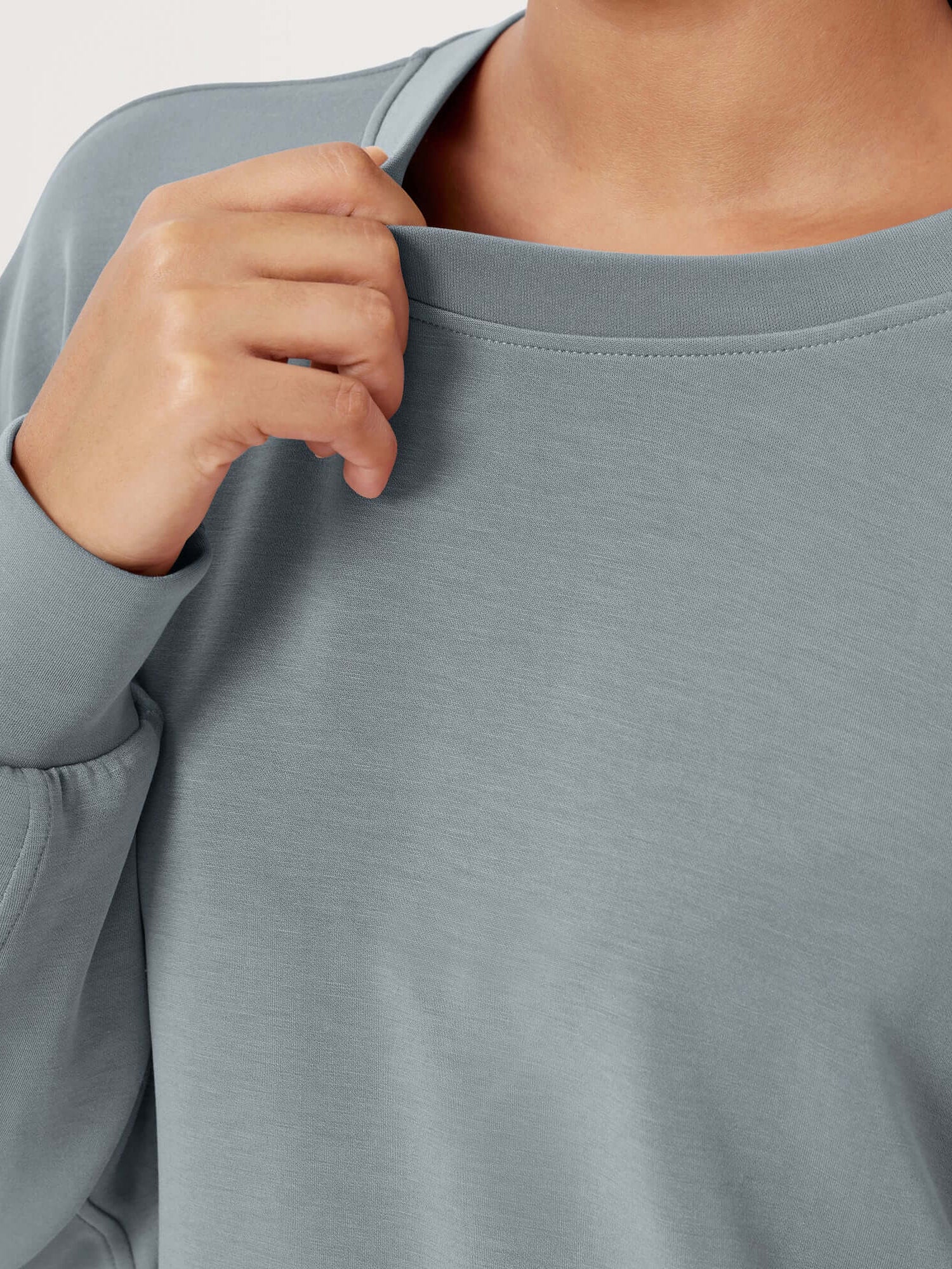 Modal Soft Oversized Crew Neck Sweatshirts - ododos