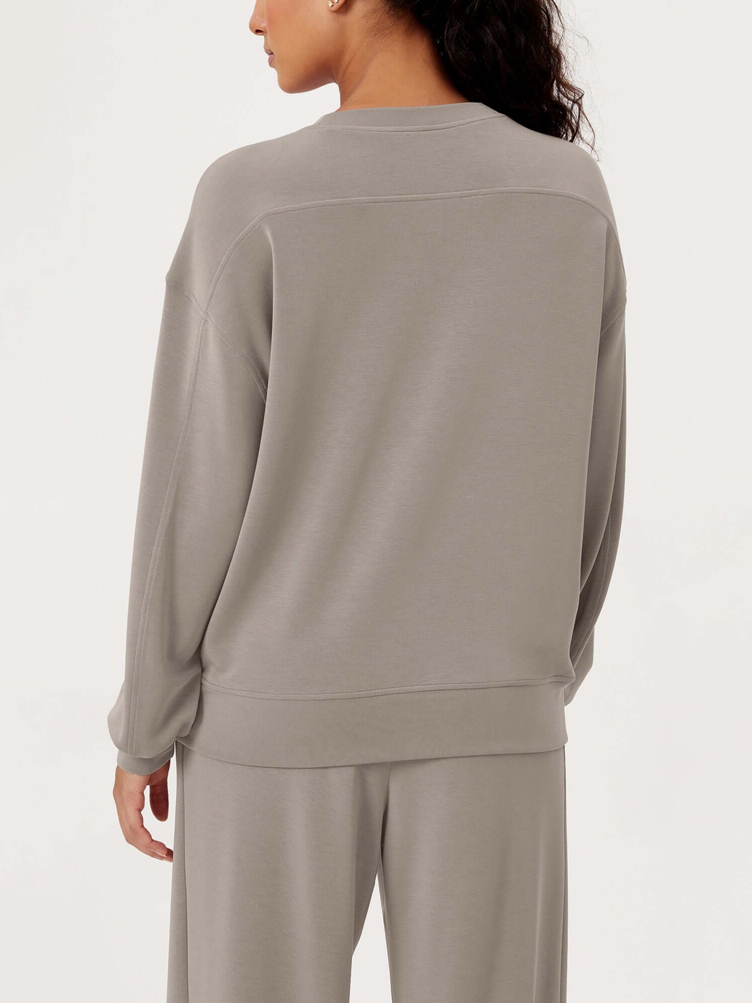 Modal Soft Oversized Crew Neck Sweatshirts - ododos