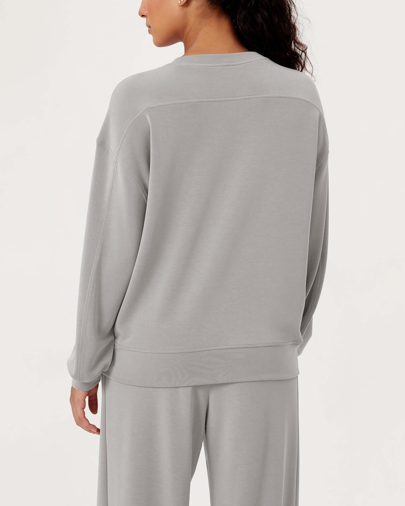 Modal Soft Oversized Crew Neck Sweatshirts - ododos