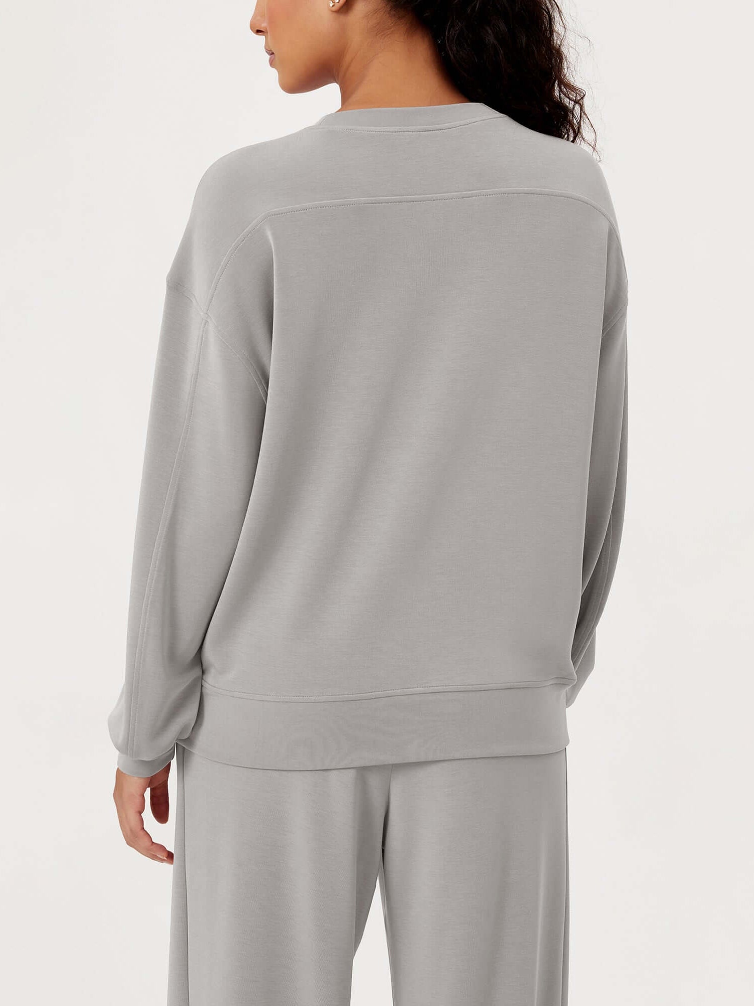 Modal Soft Oversized Crew Neck Sweatshirts - ododos