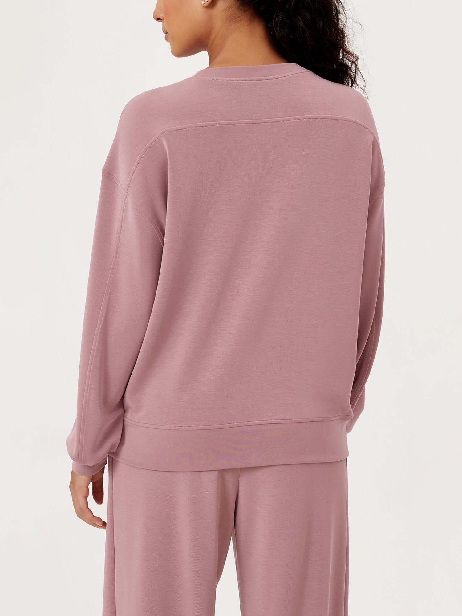 Modal Soft Oversized Crew Neck Sweatshirts - ododos