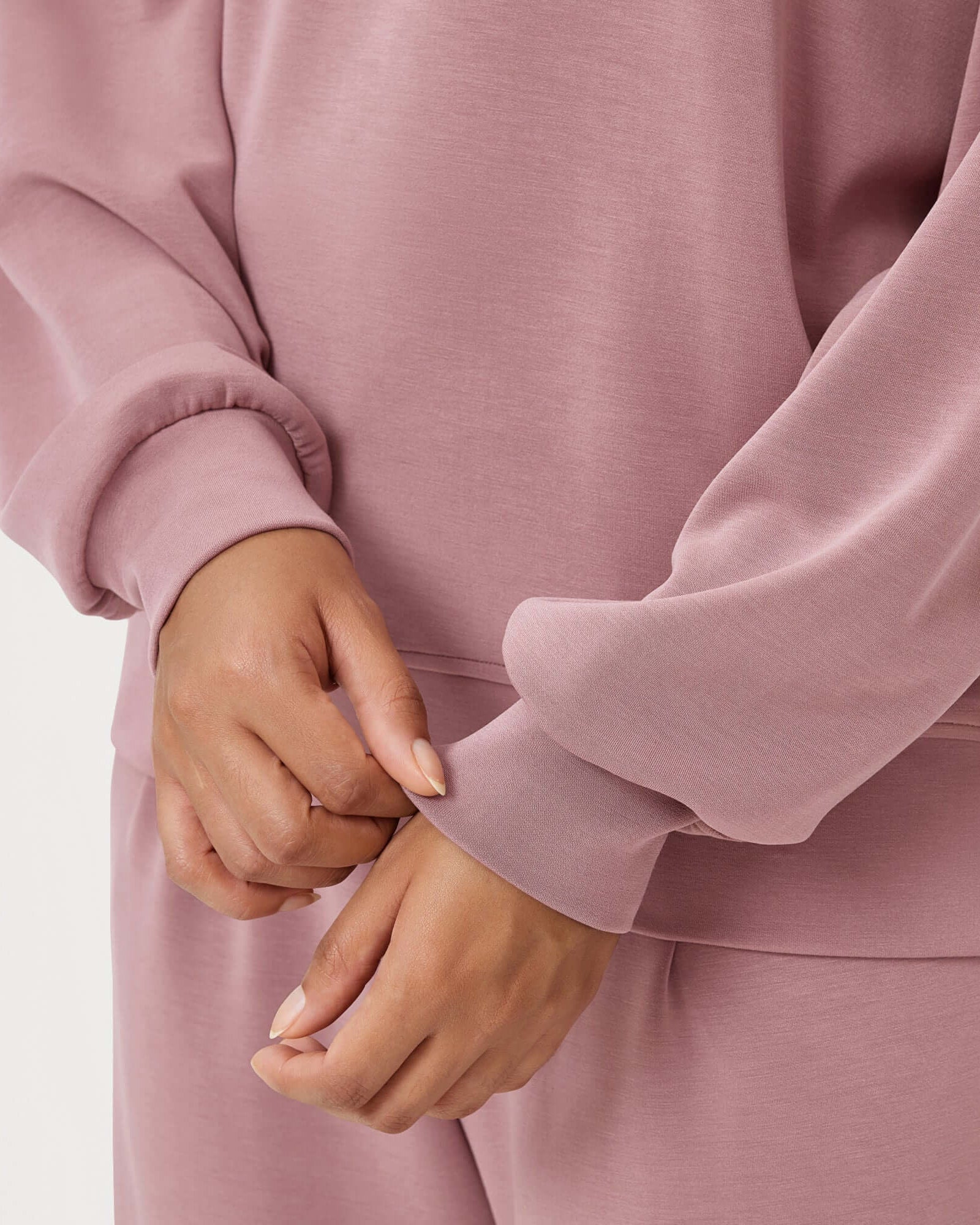 Modal Soft Oversized Crew Neck Sweatshirts - ododos
