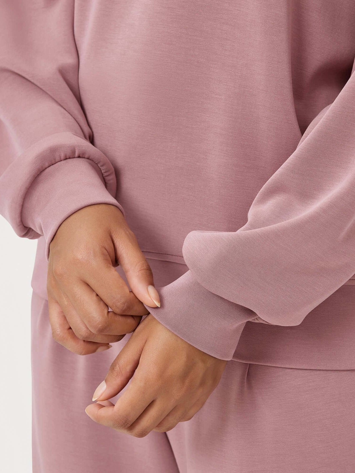 Modal Soft Oversized Crew Neck Sweatshirts - ododos