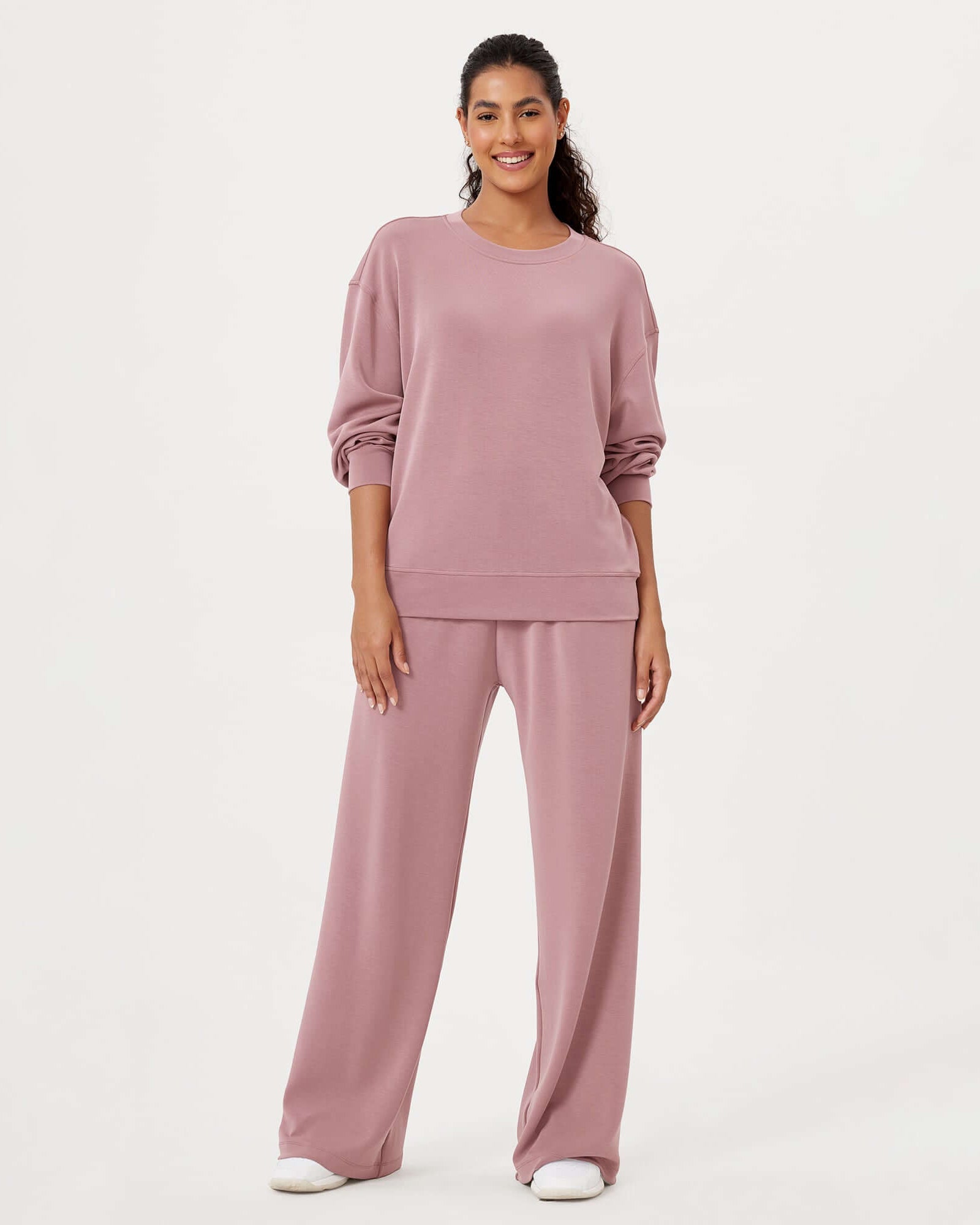 Modal Soft Oversized Crew Neck Sweatshirts - ododos