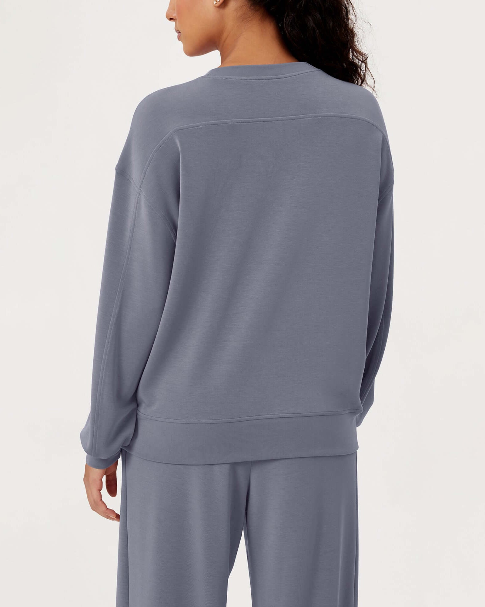 Modal Soft Oversized Crew Neck Sweatshirts - ododos