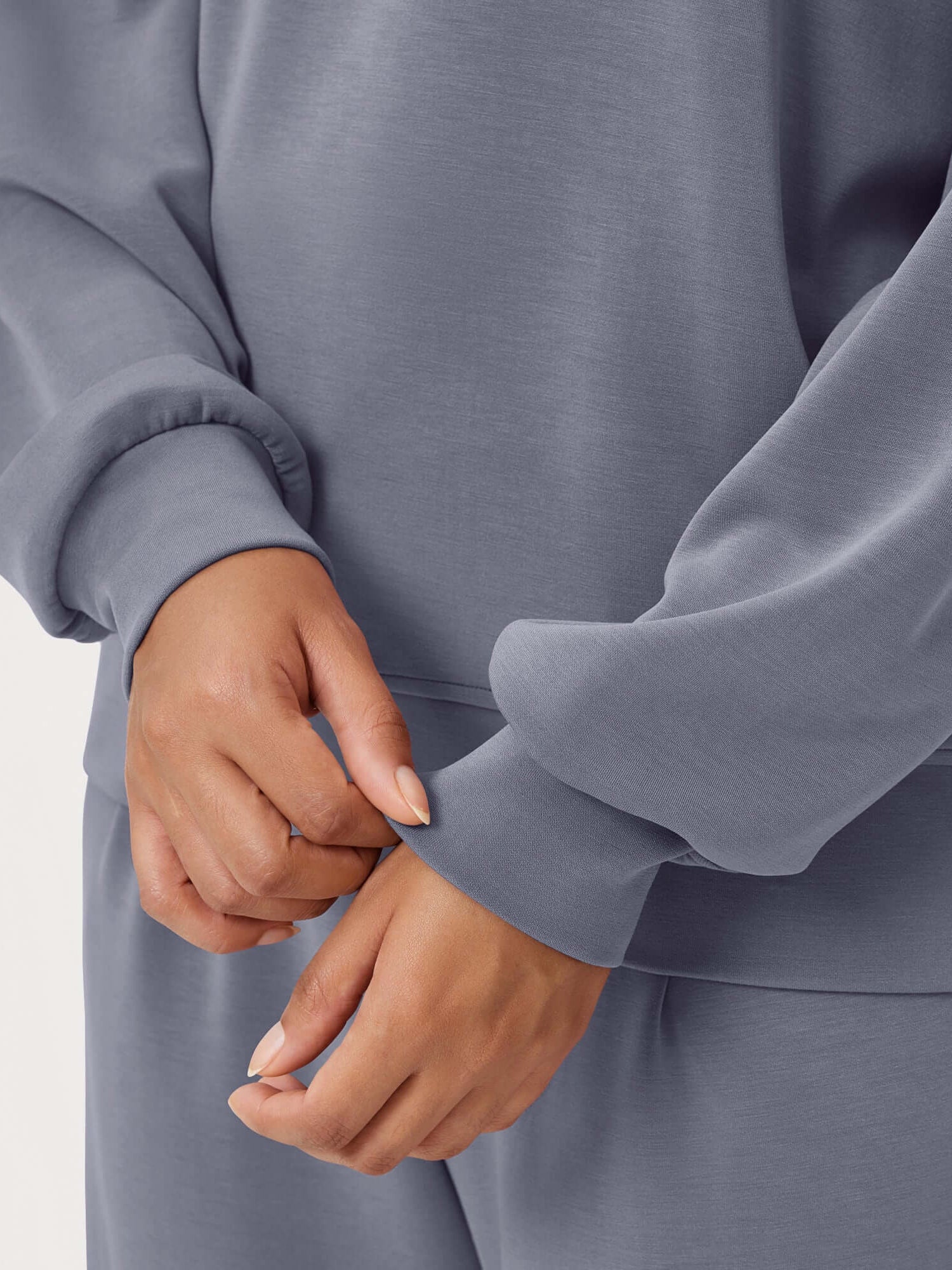 Modal Soft Oversized Crew Neck Sweatshirts - ododos