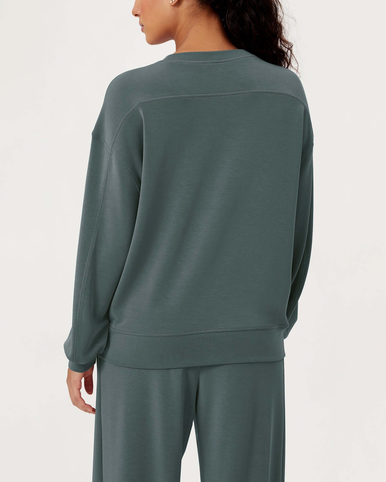 Modal Soft Oversized Crew Neck Sweatshirts - ododos
