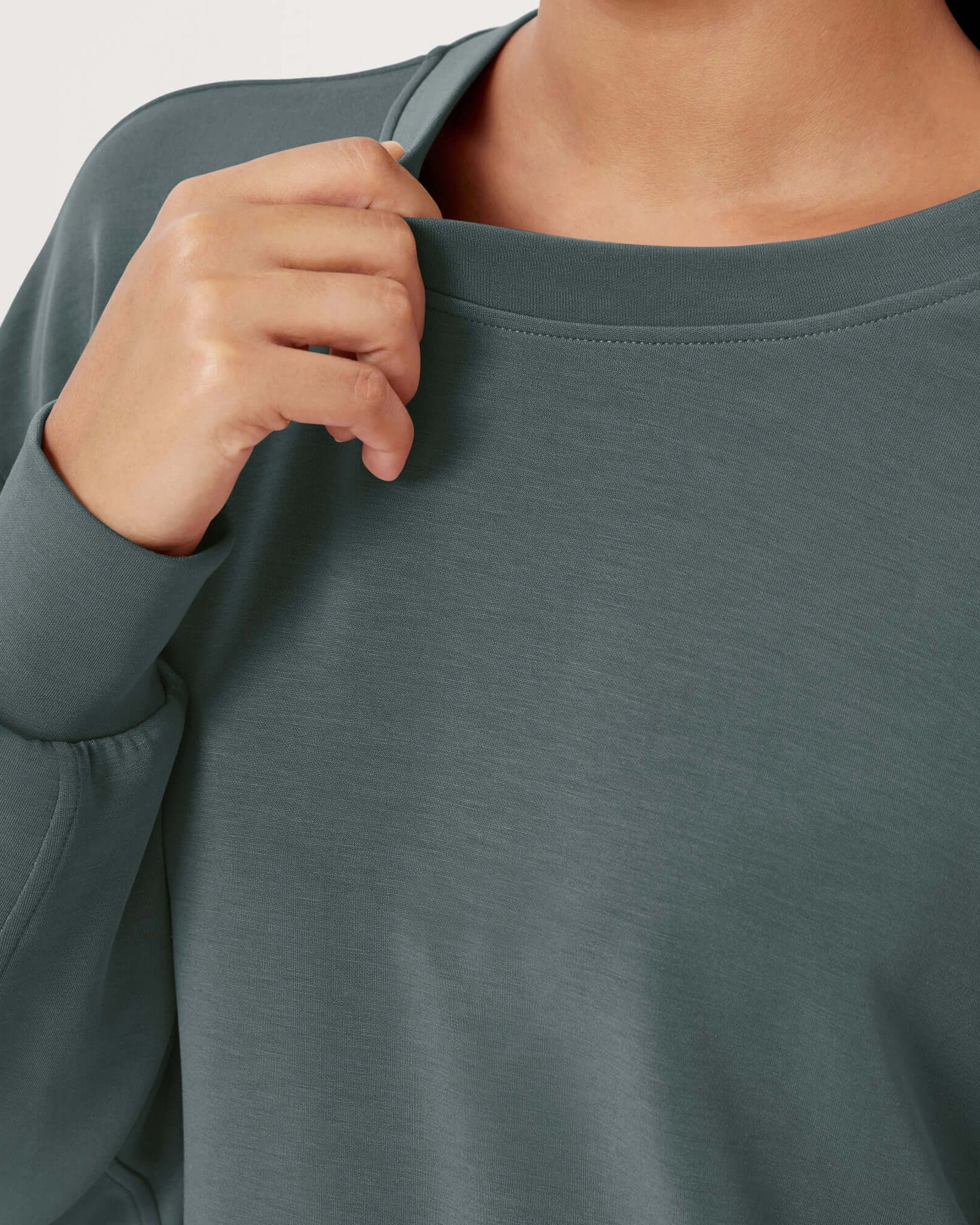 Modal Soft Oversized Crew Neck Sweatshirts - ododos