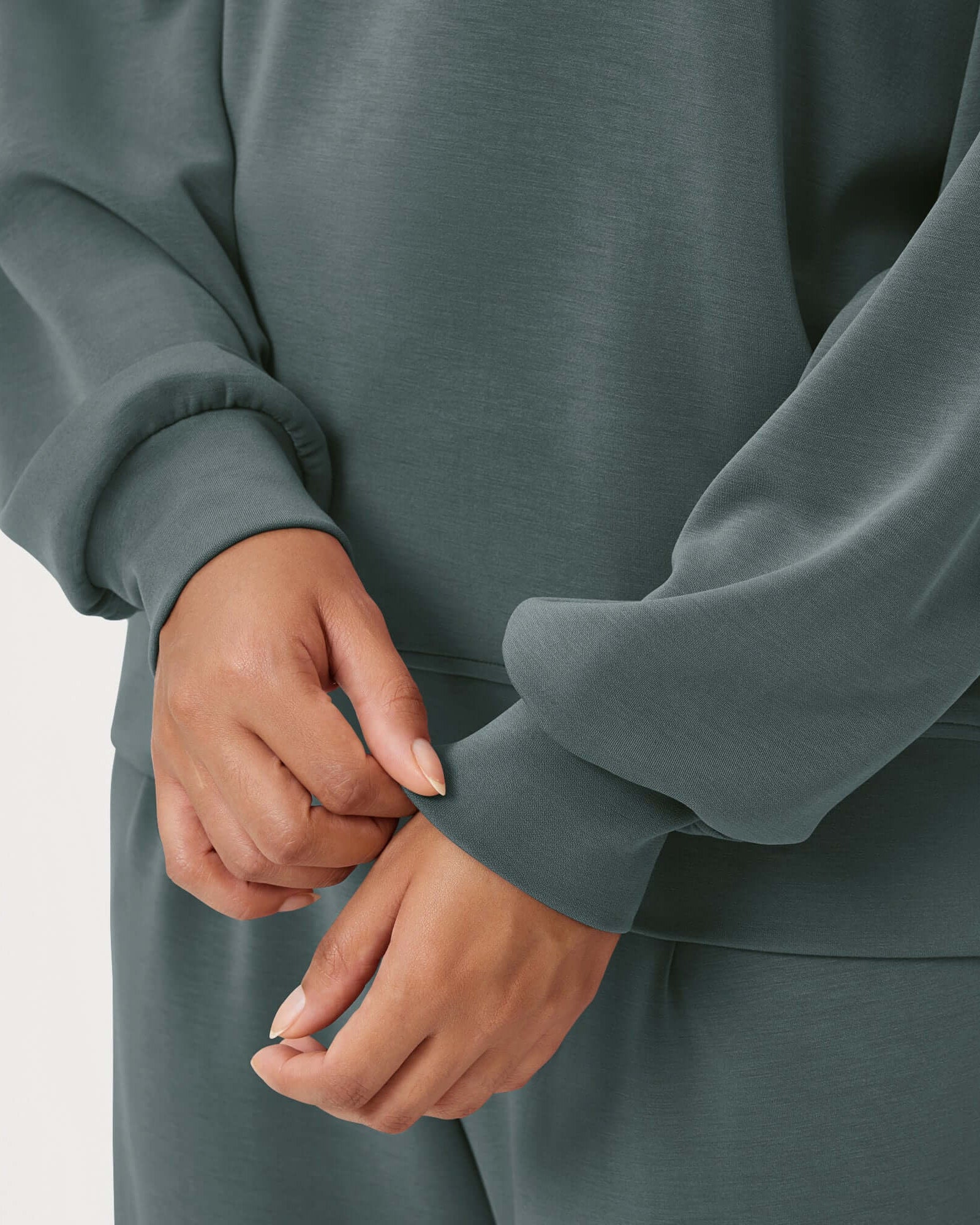 Modal Soft Oversized Crew Neck Sweatshirts - ododos