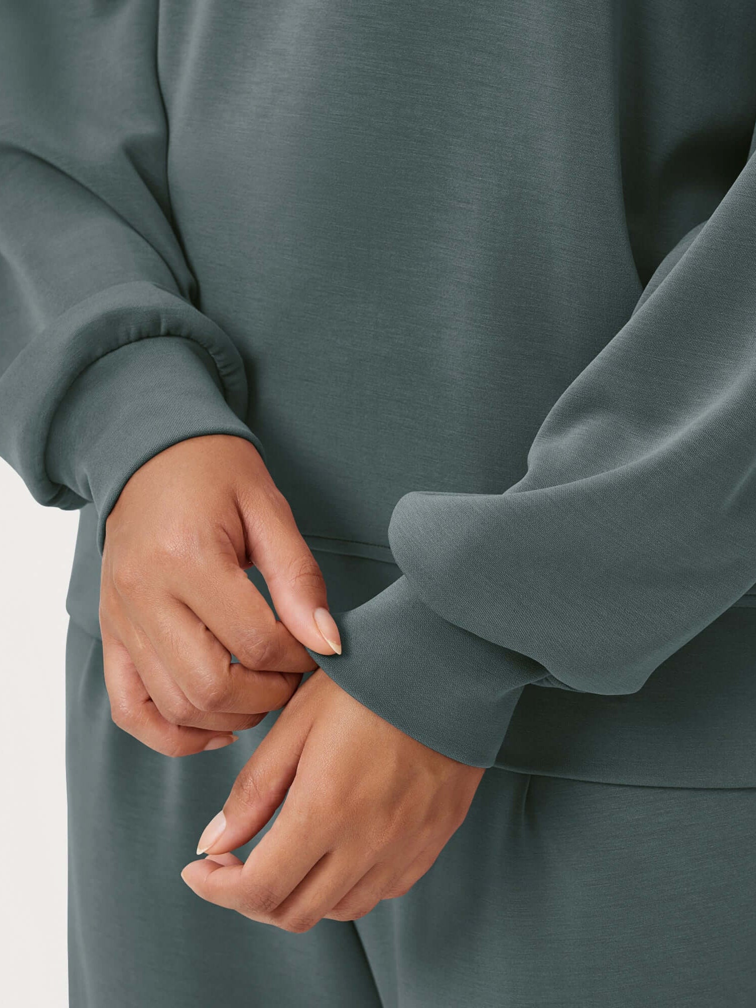 Modal Soft Oversized Crew Neck Sweatshirts - ododos