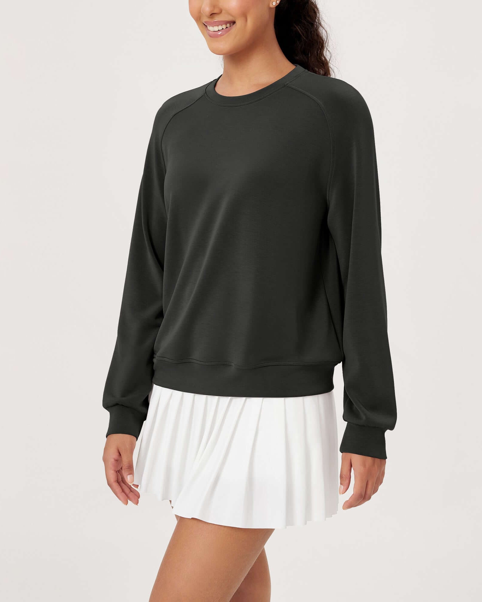 Modal Soft Raglan Long Sleeves Sweatshirts - ododos