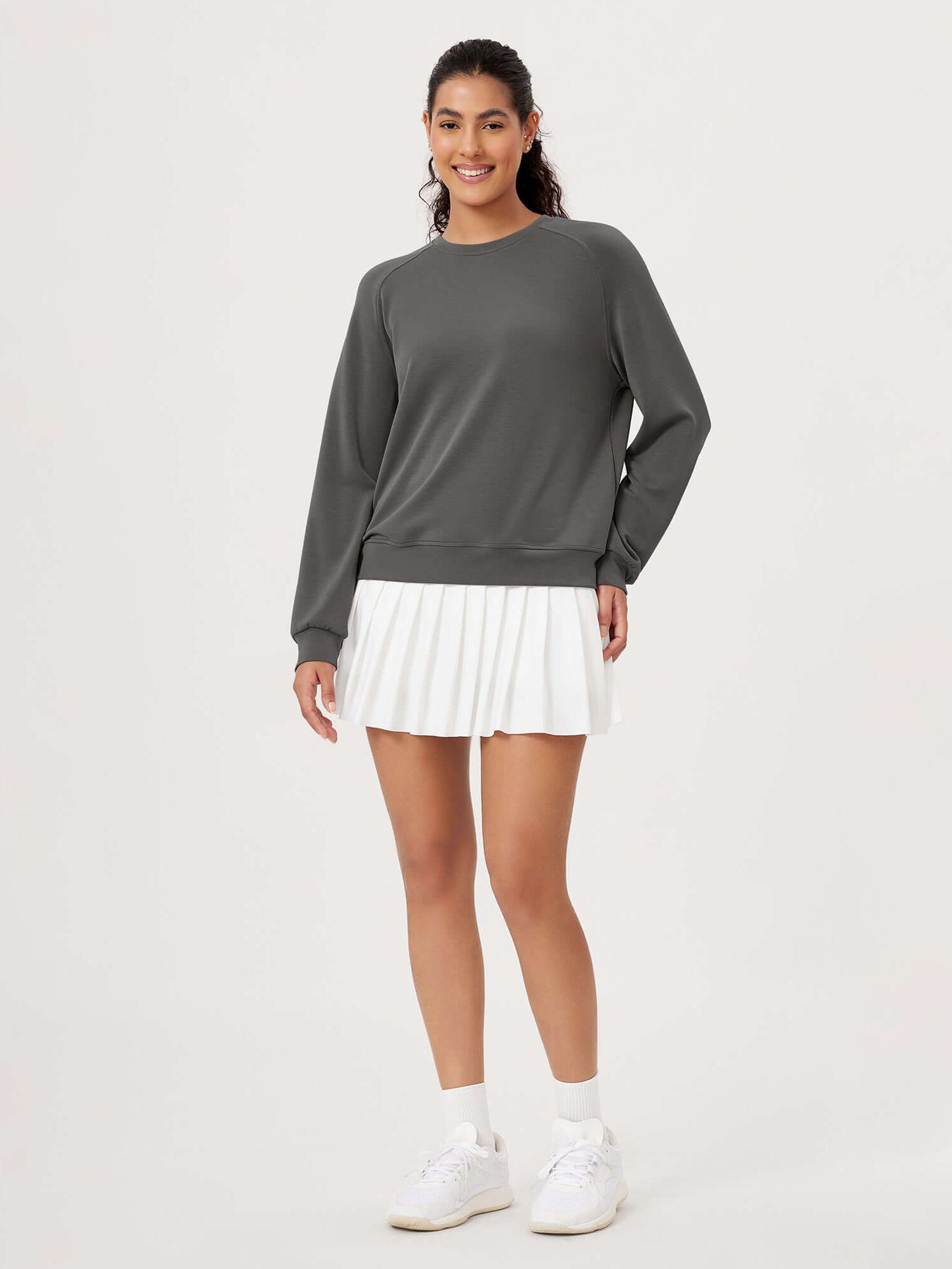 Modal Soft Raglan Long Sleeves Sweatshirts - ododos