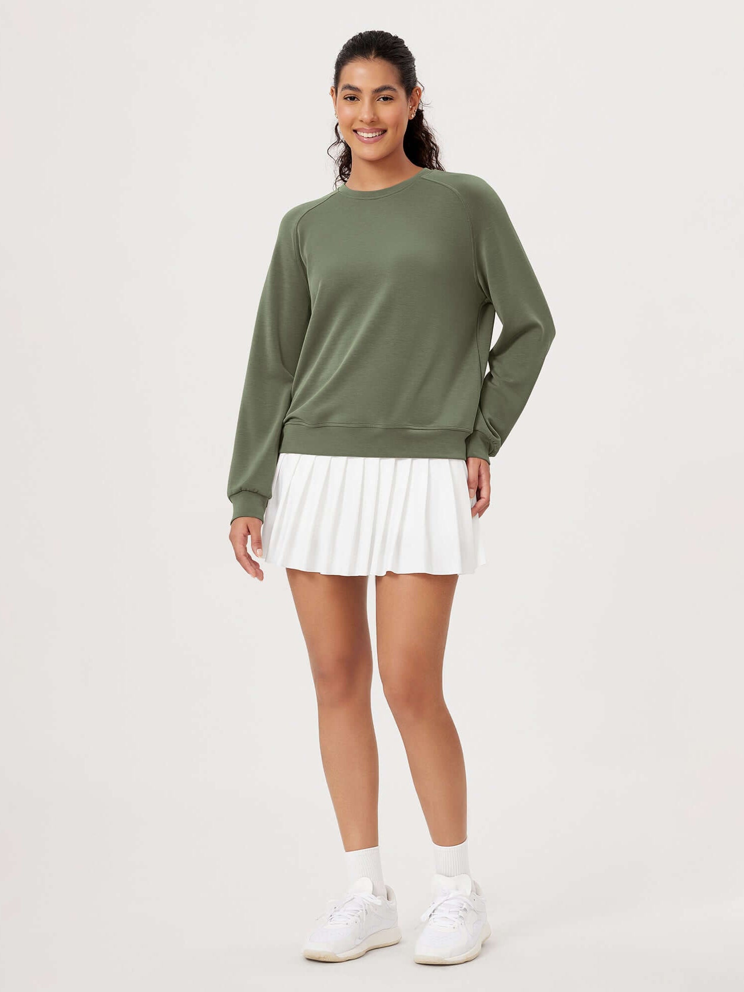 Modal Soft Raglan Long Sleeves Sweatshirts - ododos