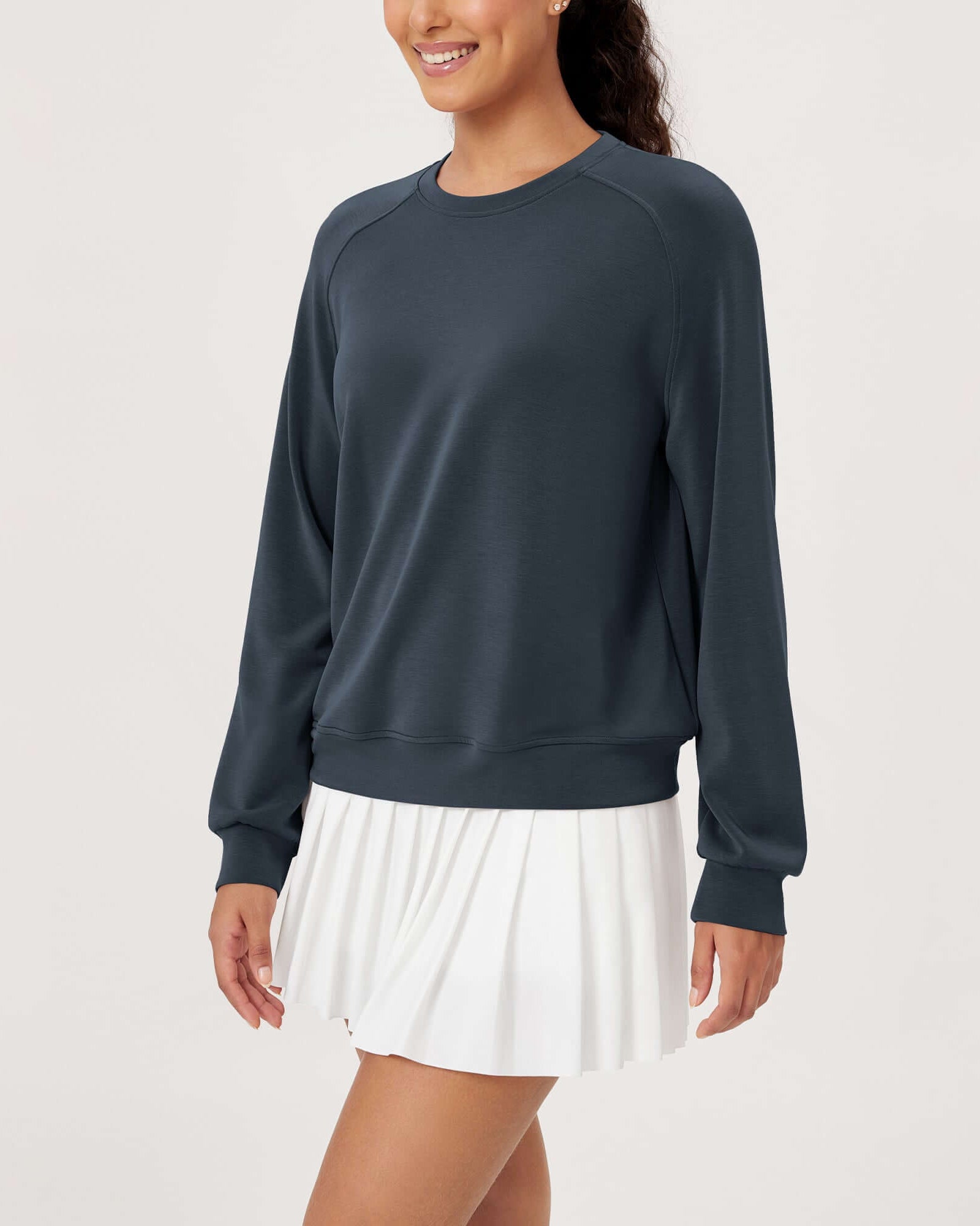 Modal Soft Raglan Long Sleeves Sweatshirts - ododos