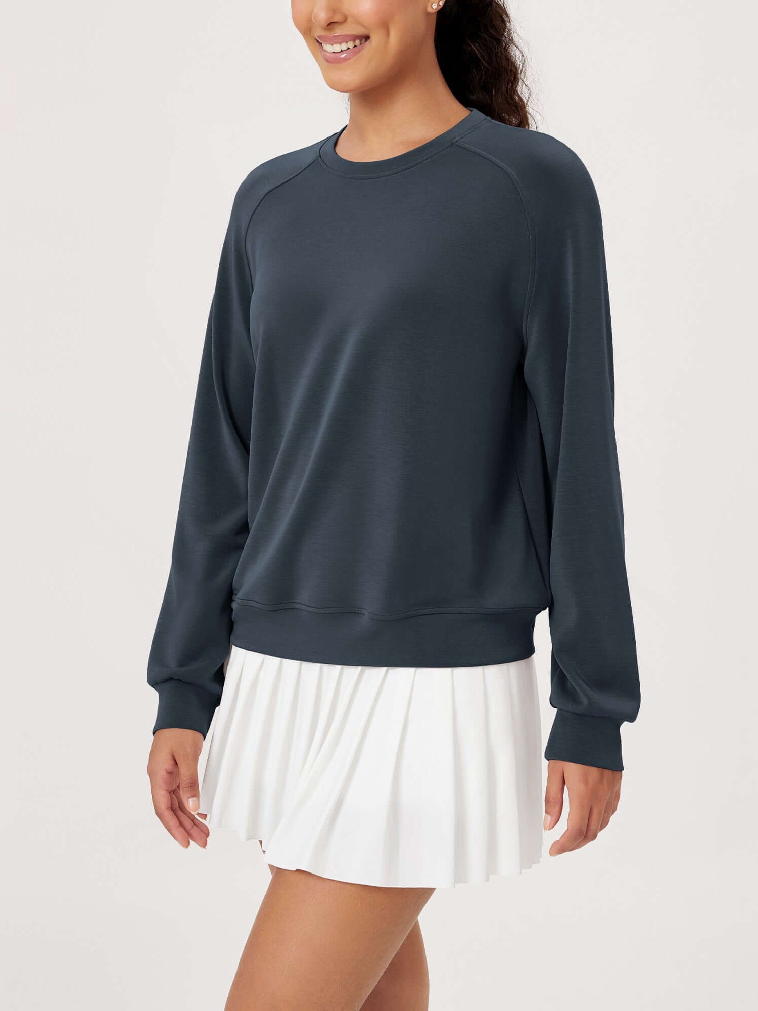 Modal Soft Raglan Long Sleeves Sweatshirts - ododos