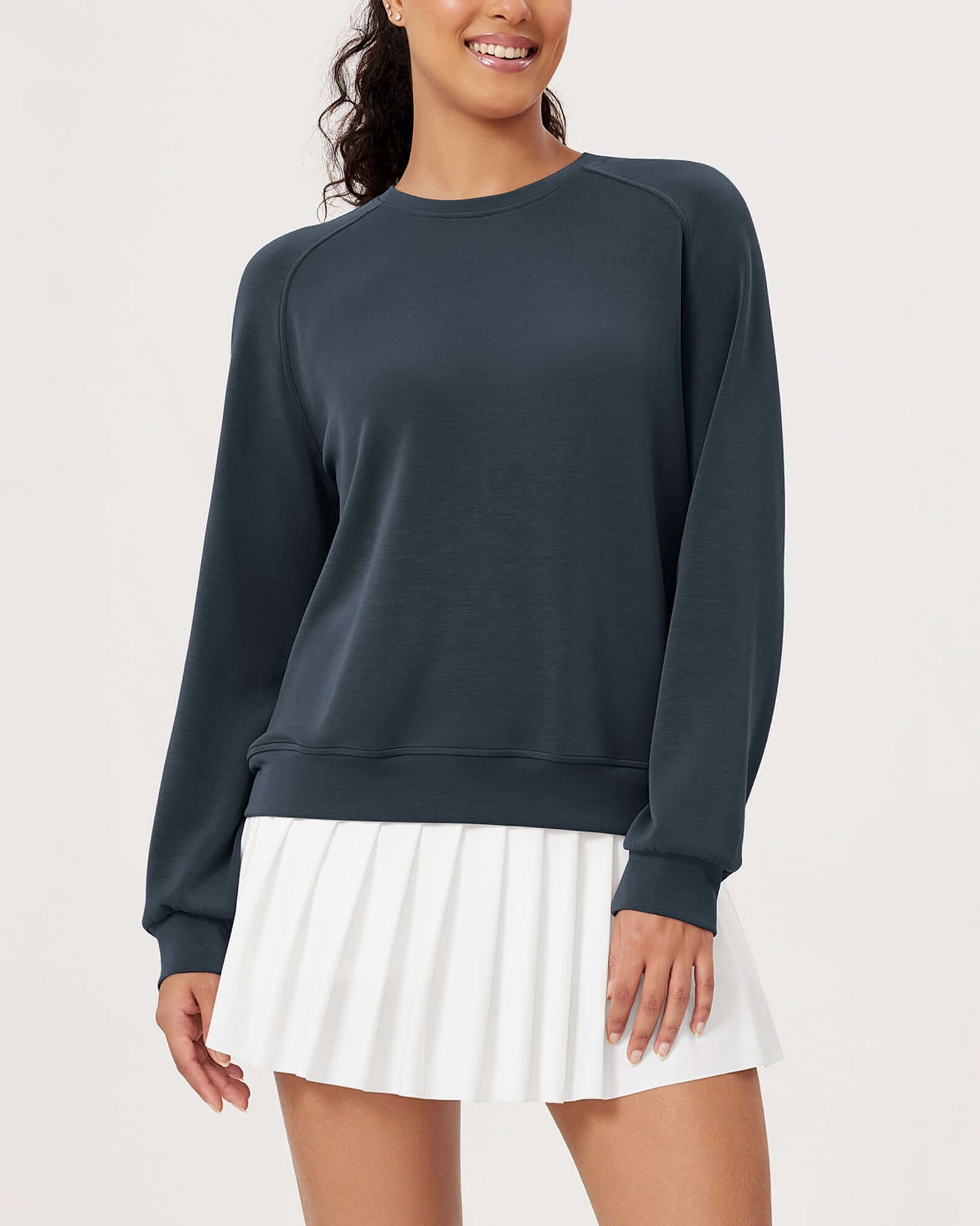 Modal Soft Raglan Long Sleeves Sweatshirts - ododos