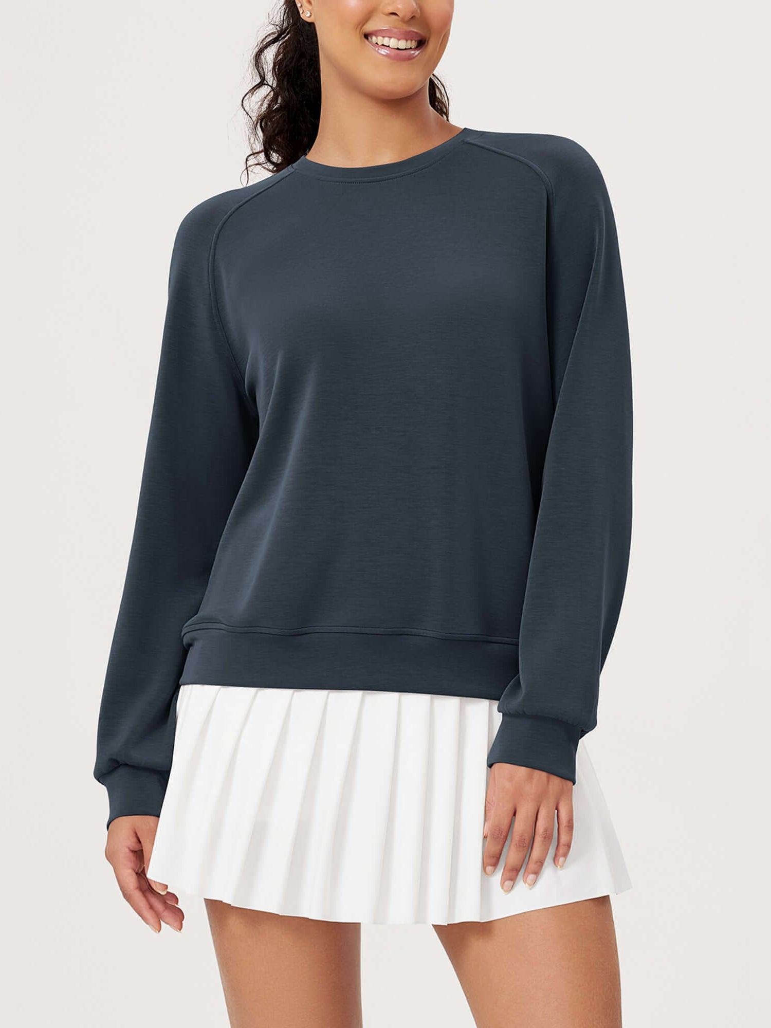 Modal Soft Raglan Long Sleeves Sweatshirts - ododos