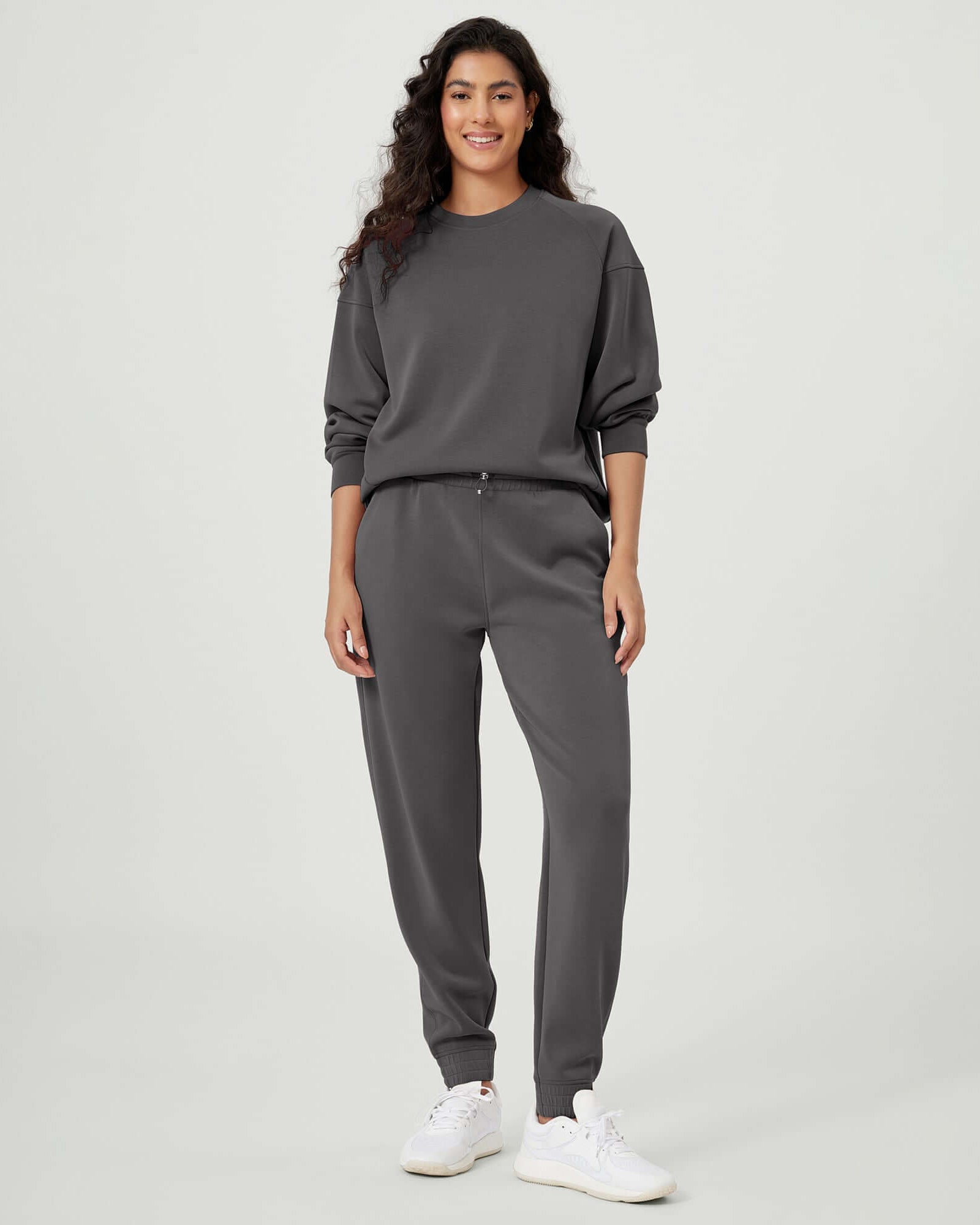 Modal Soft Oversized Raglan Crew Neck Relaxed Sweatshirts Pullover - ododos