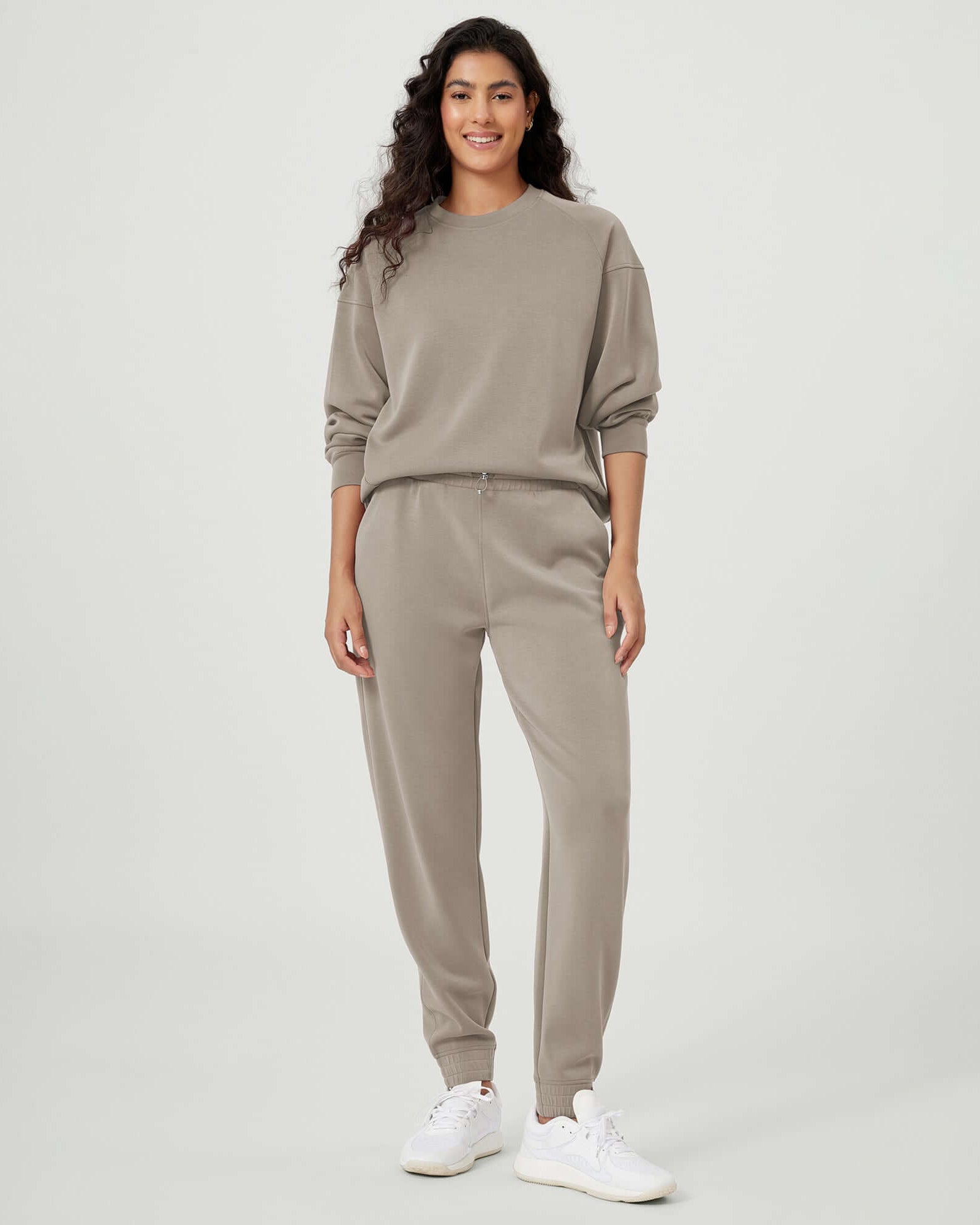 Modal Soft Oversized Raglan Crew Neck Relaxed Sweatshirts Pullover - ododos