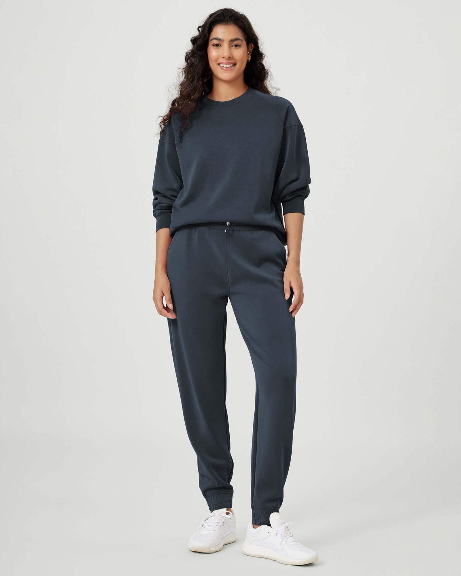 Modal Soft Oversized Raglan Crew Neck Relaxed Sweatshirts Pullover - ododos