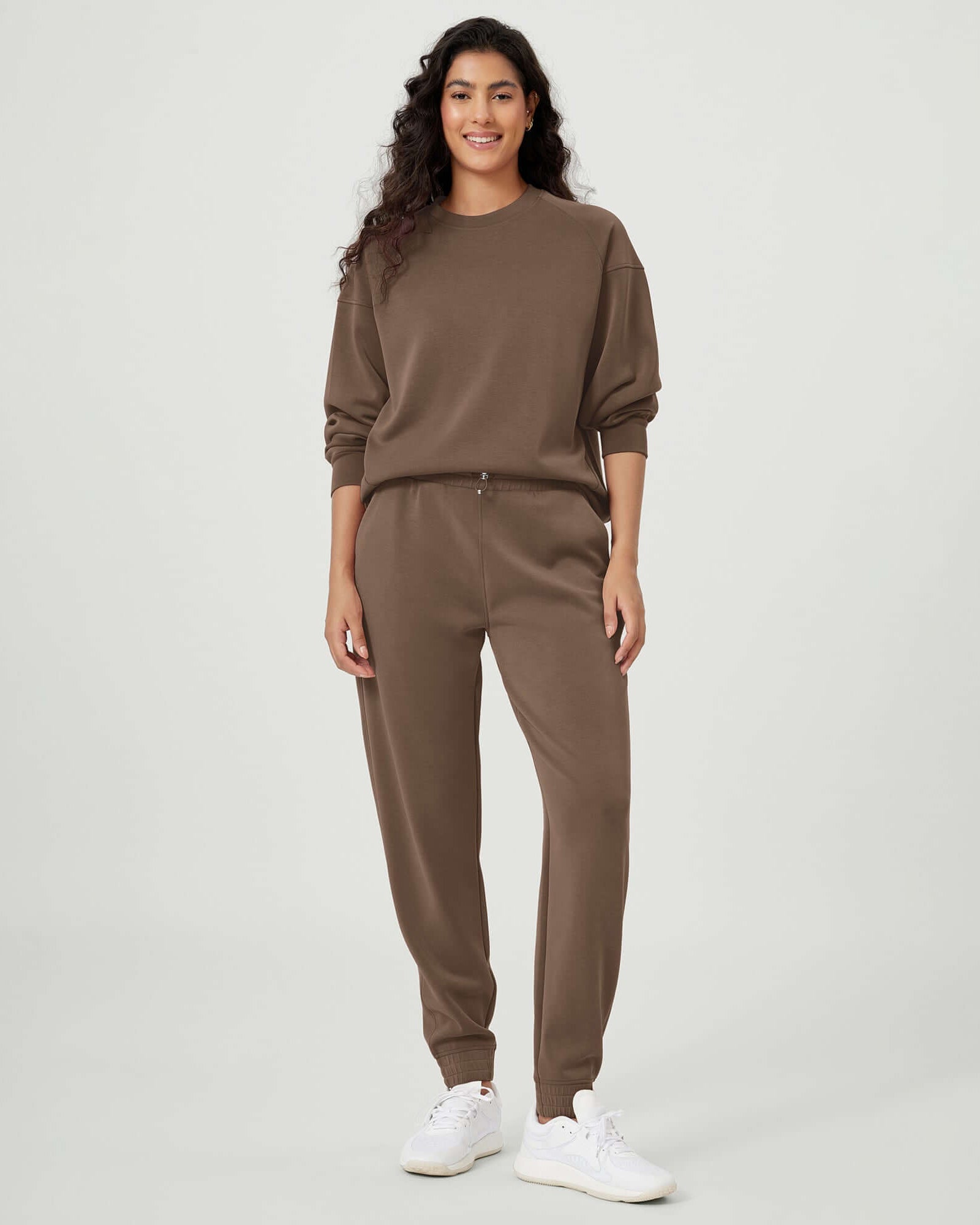 Modal Soft Oversized Raglan Crew Neck Relaxed Sweatshirts Pullover - ododos