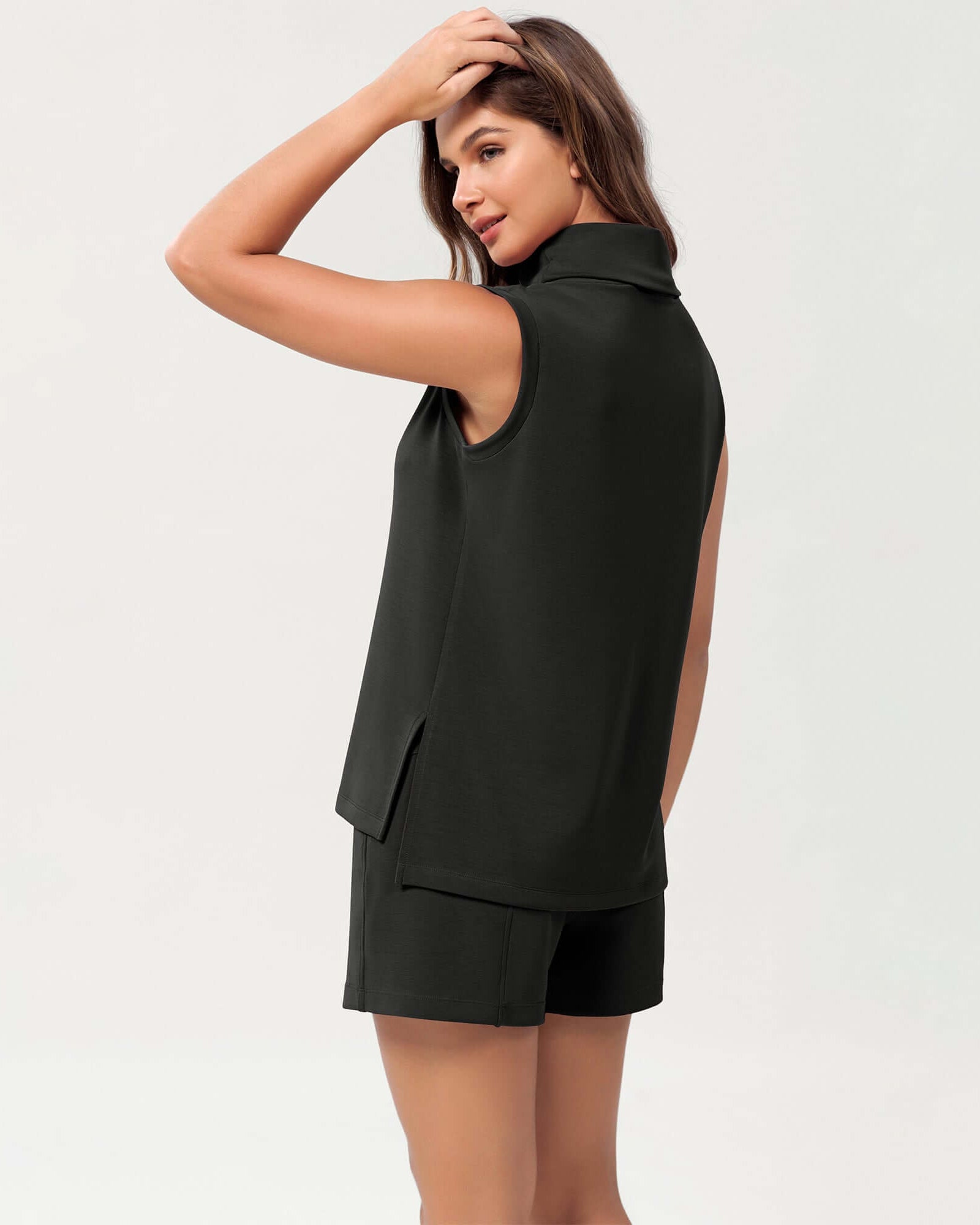 Modal Soft Casual Sleeveless Turtleneck Pullover Tops - ododos