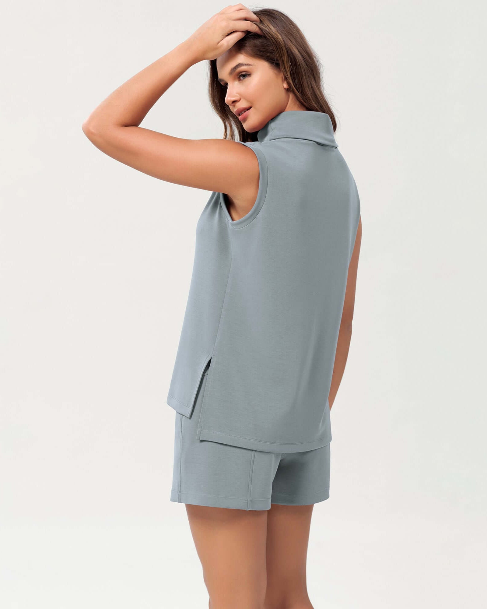 Modal Soft Casual Sleeveless Turtleneck Pullover Tops - ododos