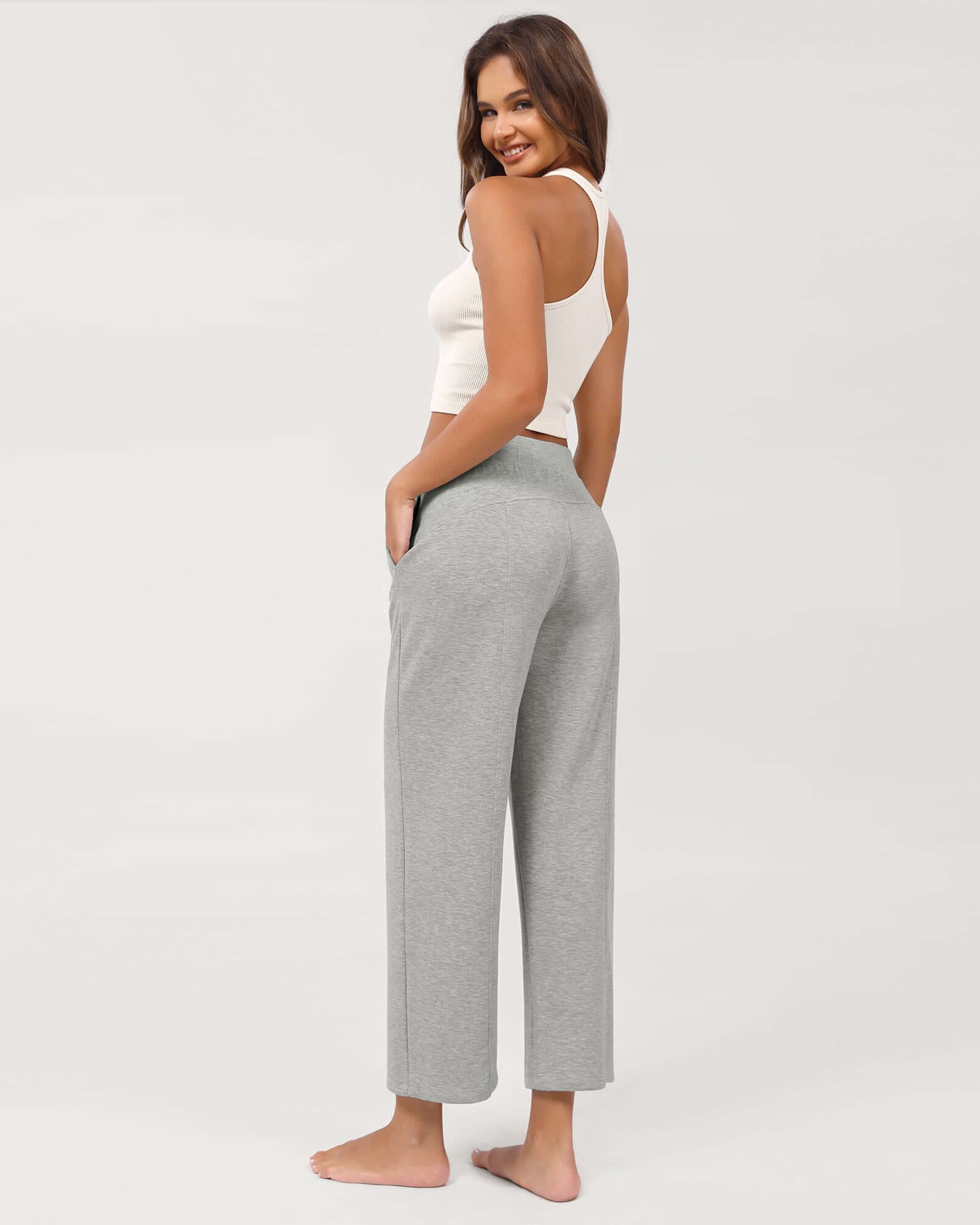 Modal Soft Relaxed Cropped Pants - ododos