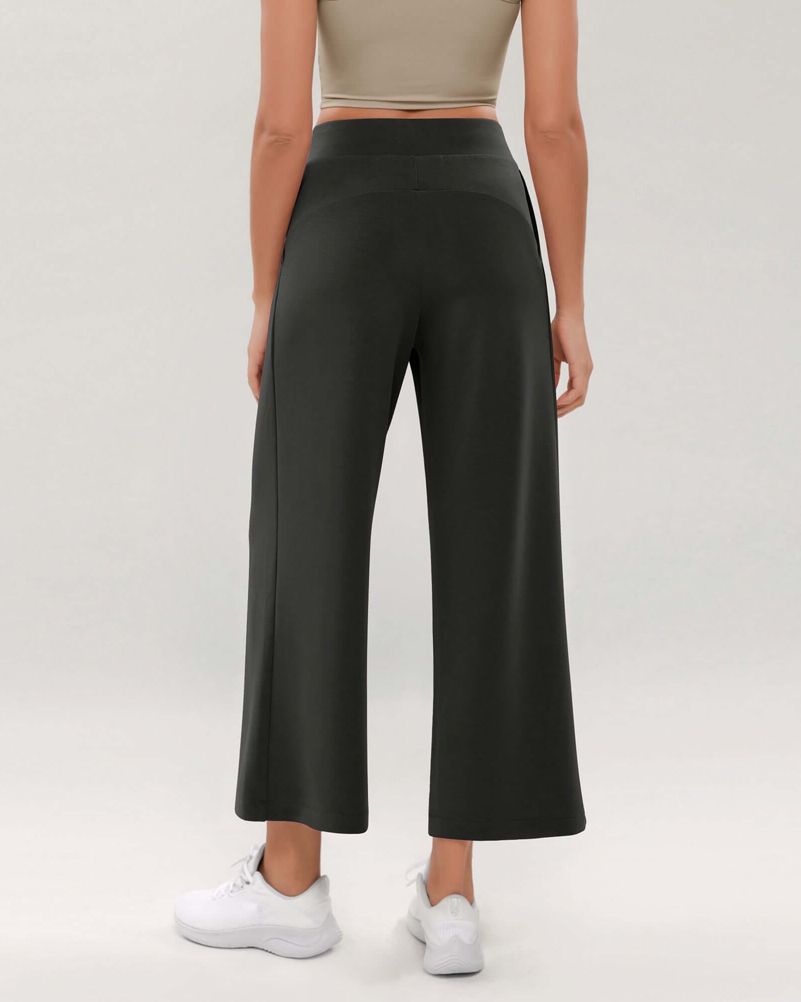 Modal Soft Wide Leg Cropped Casual Pants - ododos
