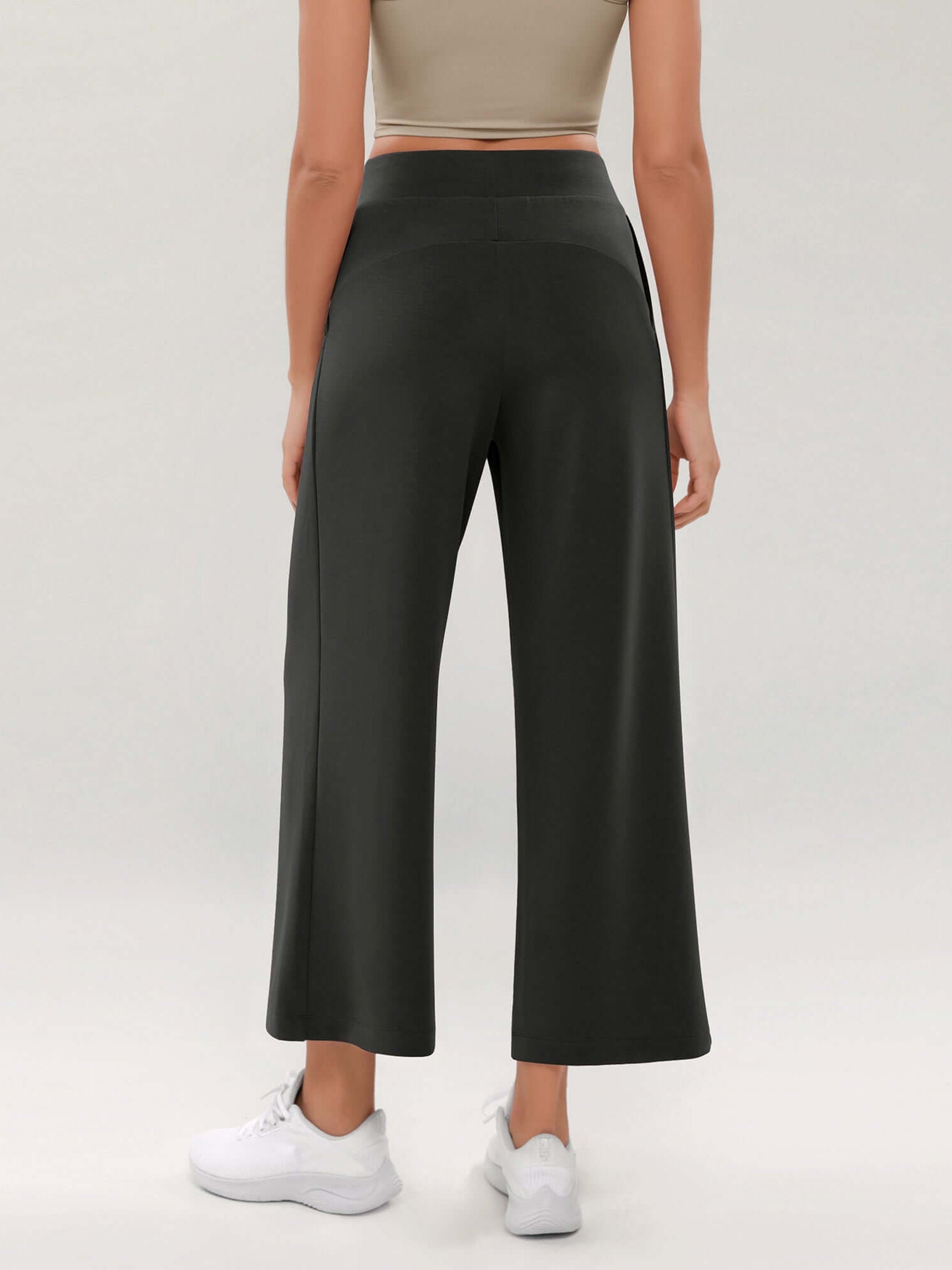 Modal Soft Wide Leg Cropped Casual Pants - ododos