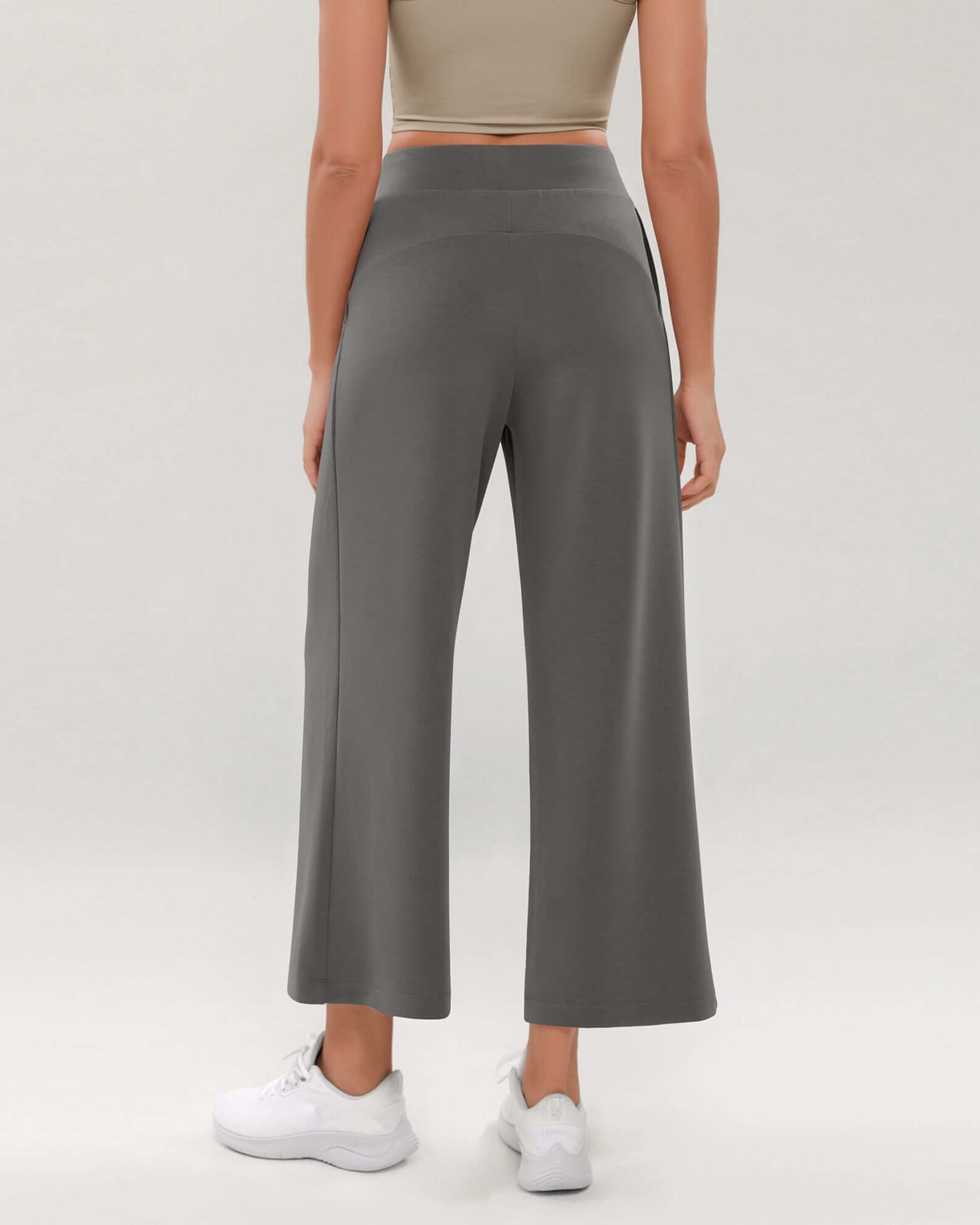 Modal Soft Wide Leg Cropped Casual Pants - ododos