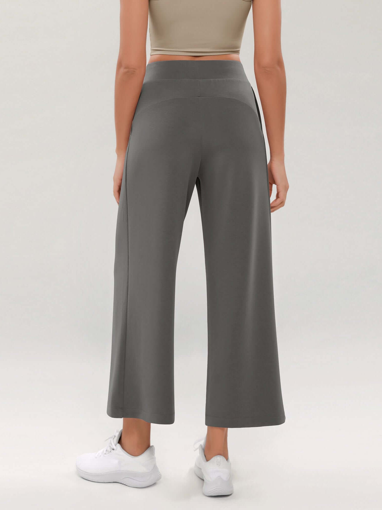 Modal Soft Wide Leg Cropped Casual Pants - ododos