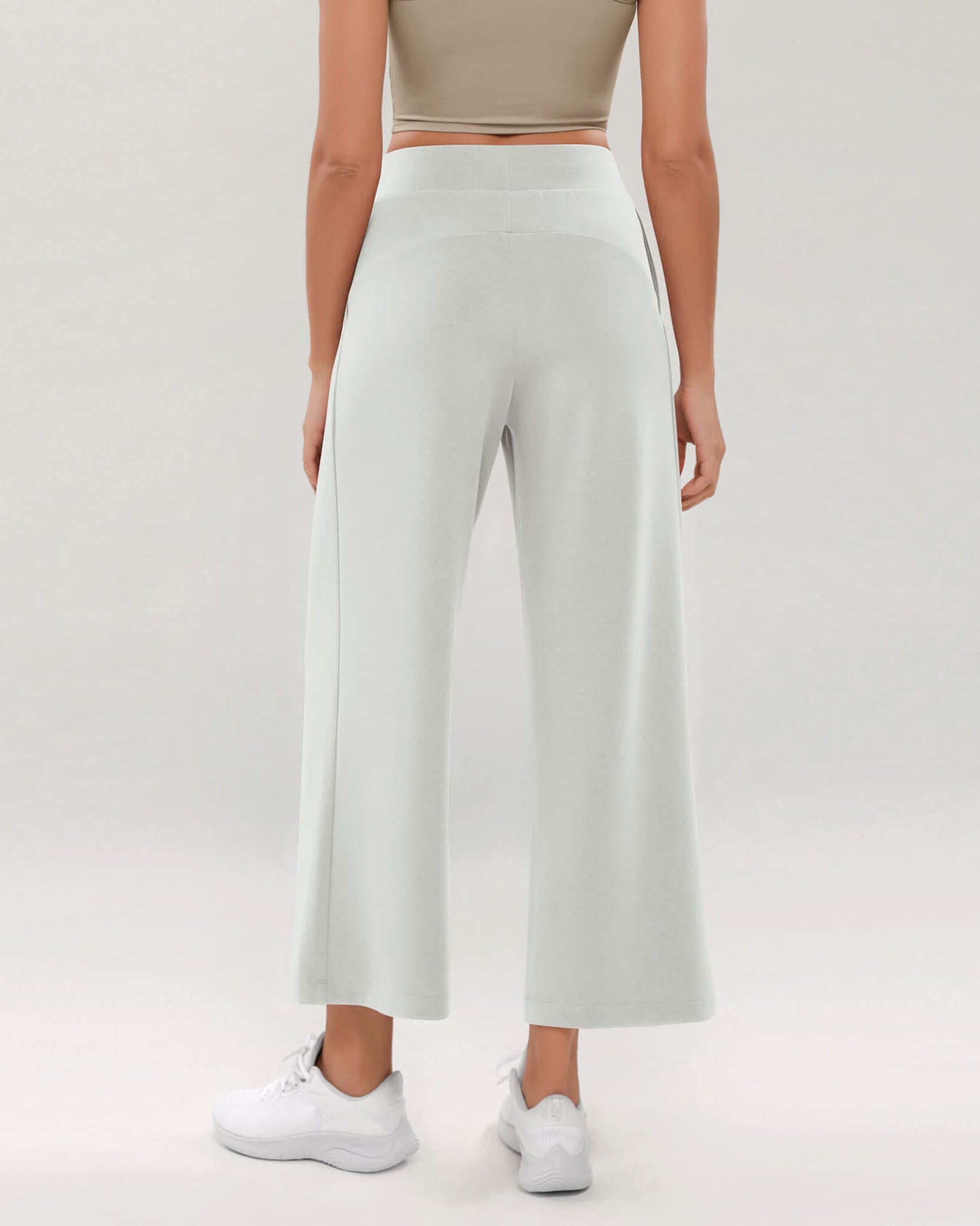 Modal Soft Wide Leg Cropped Casual Pants - ododos