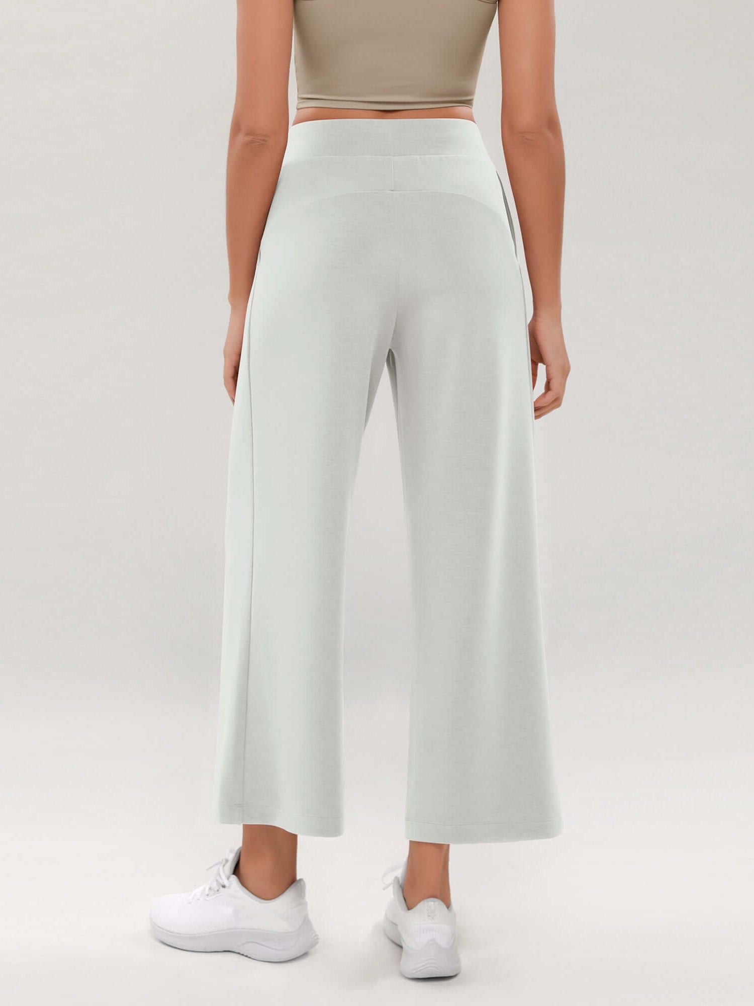 Modal Soft Wide Leg Cropped Casual Pants - ododos