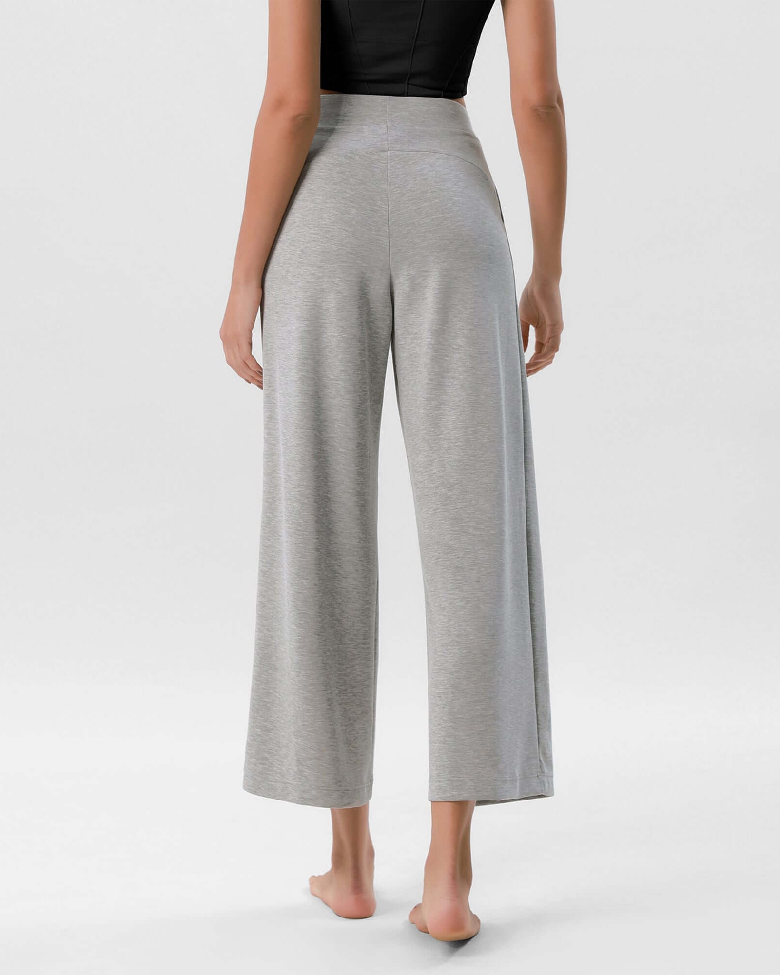 Modal Soft Wide Leg Cropped Casual Pants - ododos