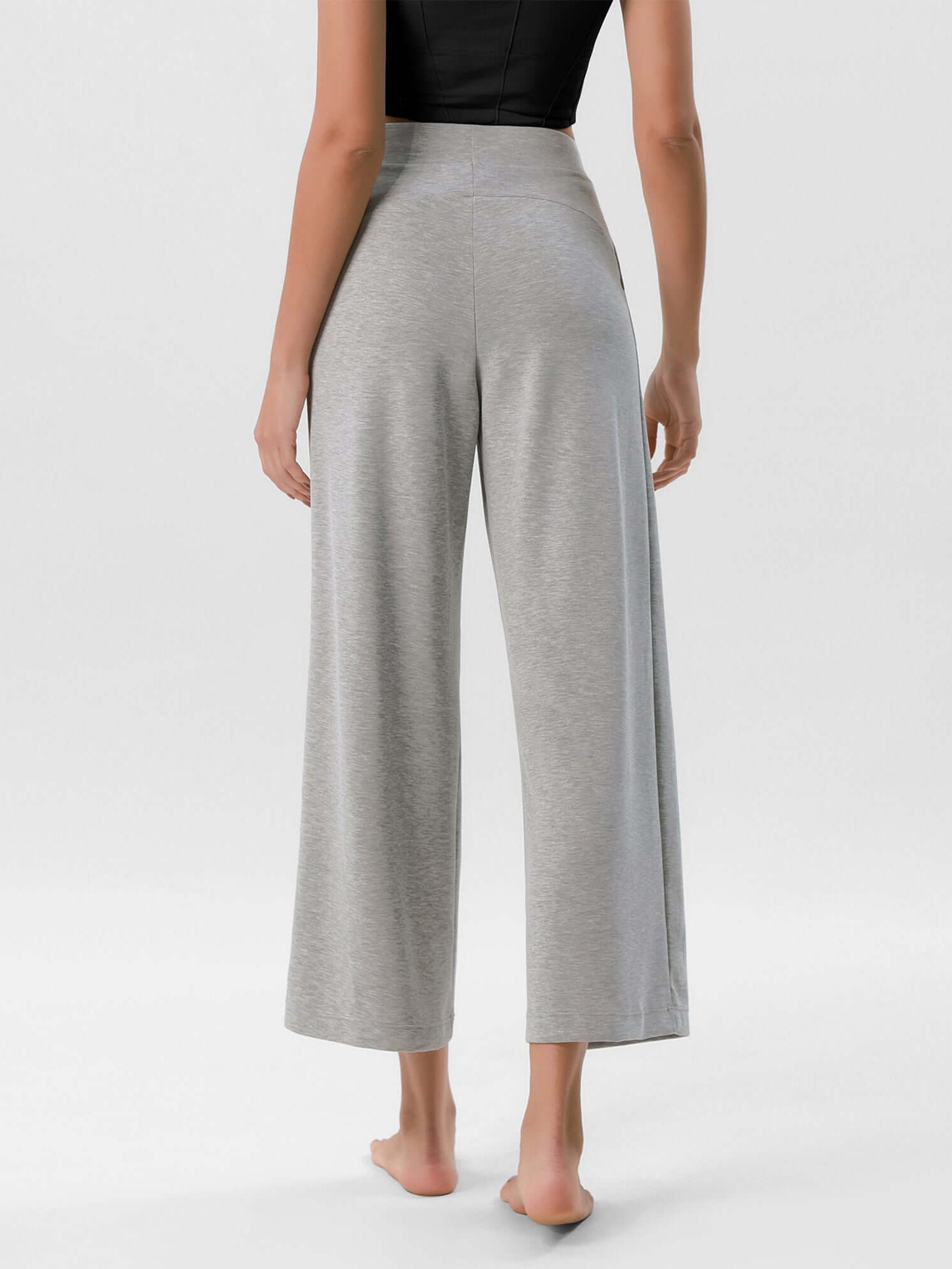 Modal Soft Wide Leg Cropped Casual Pants - ododos