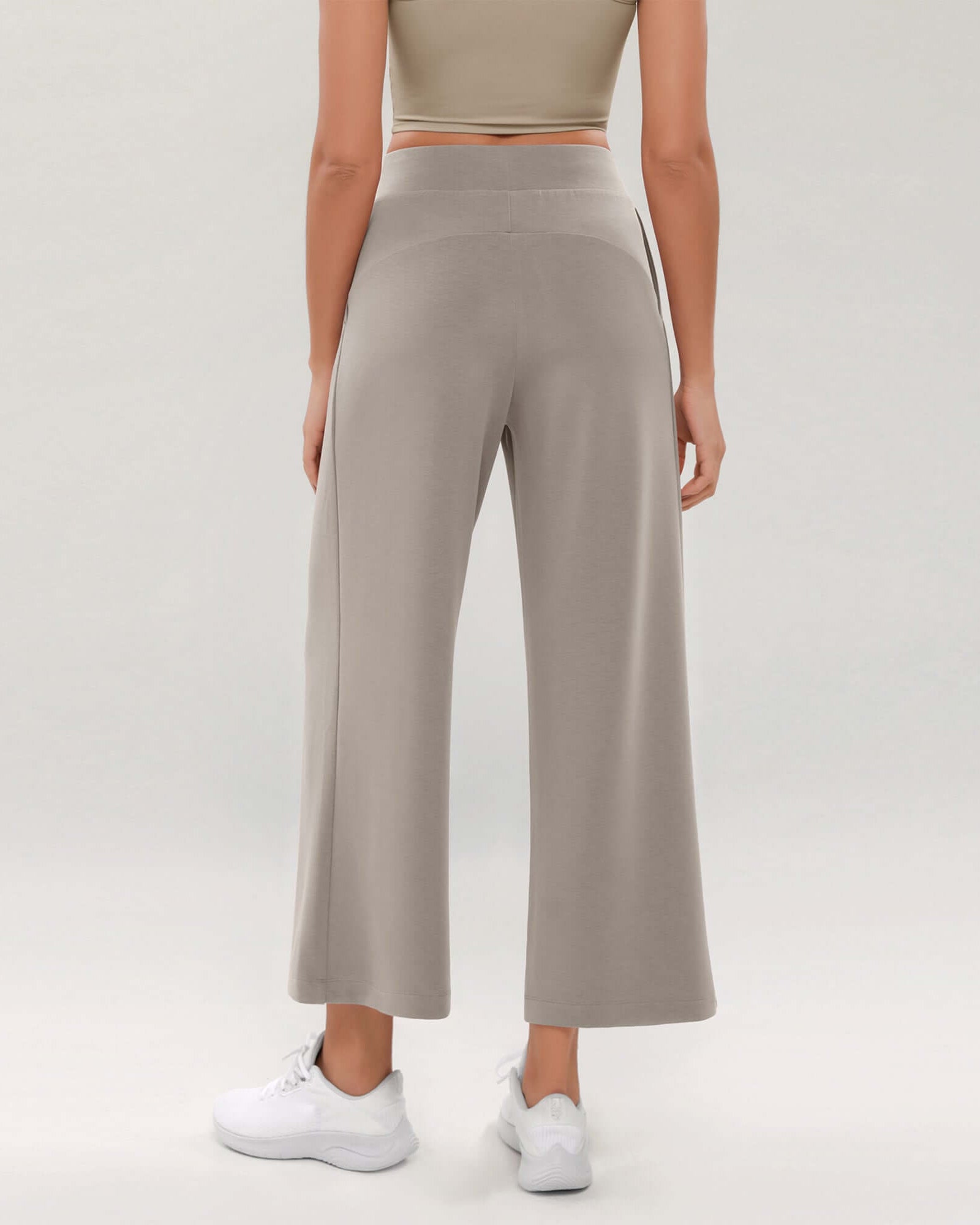 Modal Soft Wide Leg Cropped Casual Pants - ododos